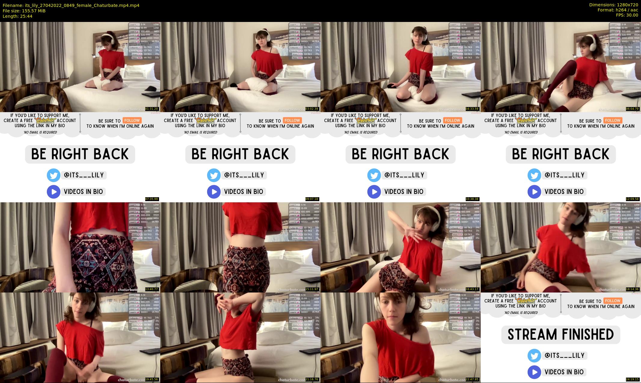 its_lily — 26 minute Chaturbate female cam show recording, 720p, Apr 27, 2022