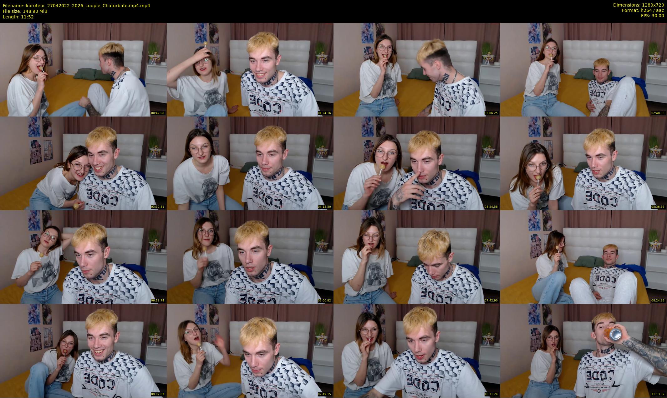 kuroteur — 12 minute Chaturbate couple cam show recording, 720p, Apr 27, 2022