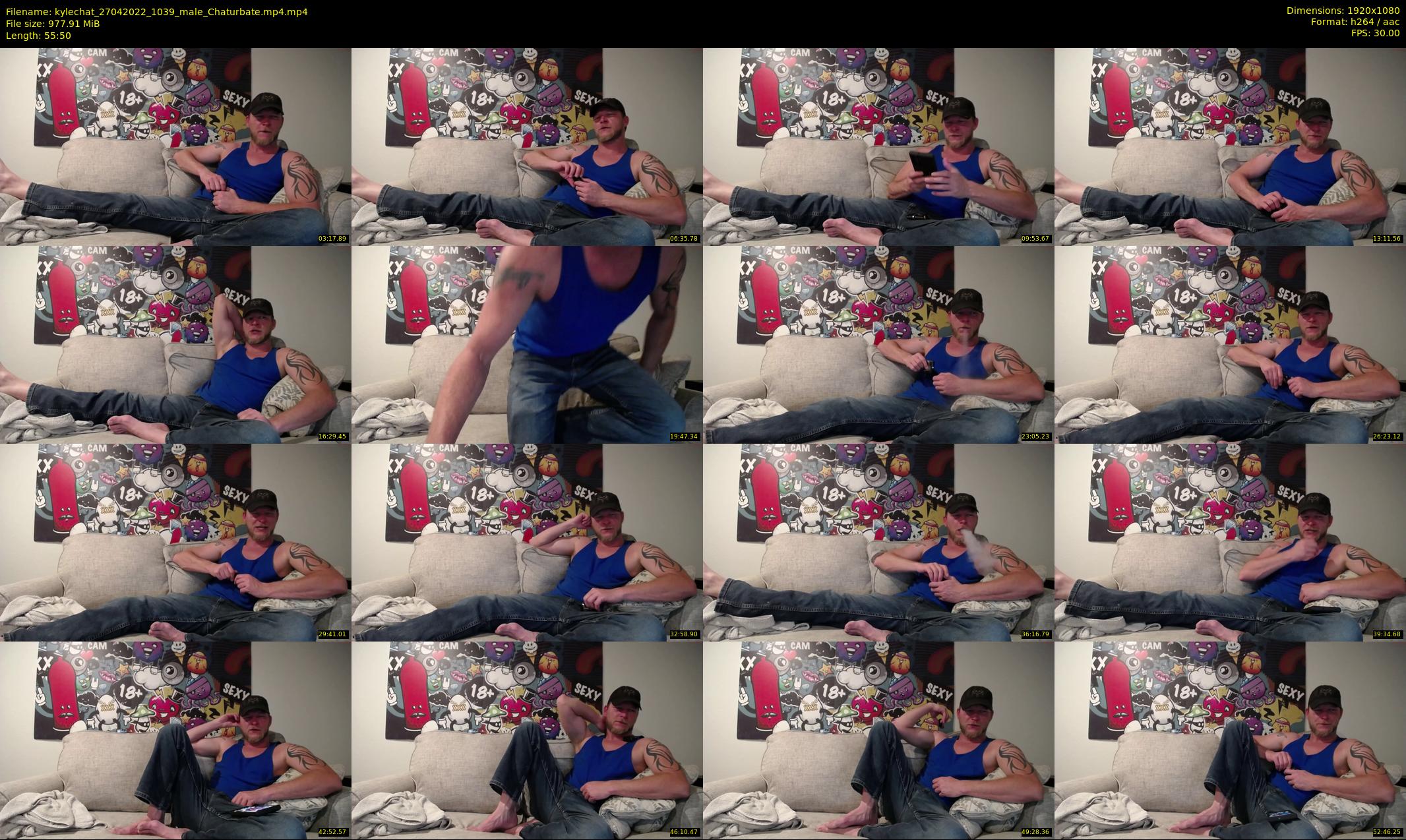 kylechat — 56 minute Chaturbate male cam show recording, 1080p, Apr 27, 2022