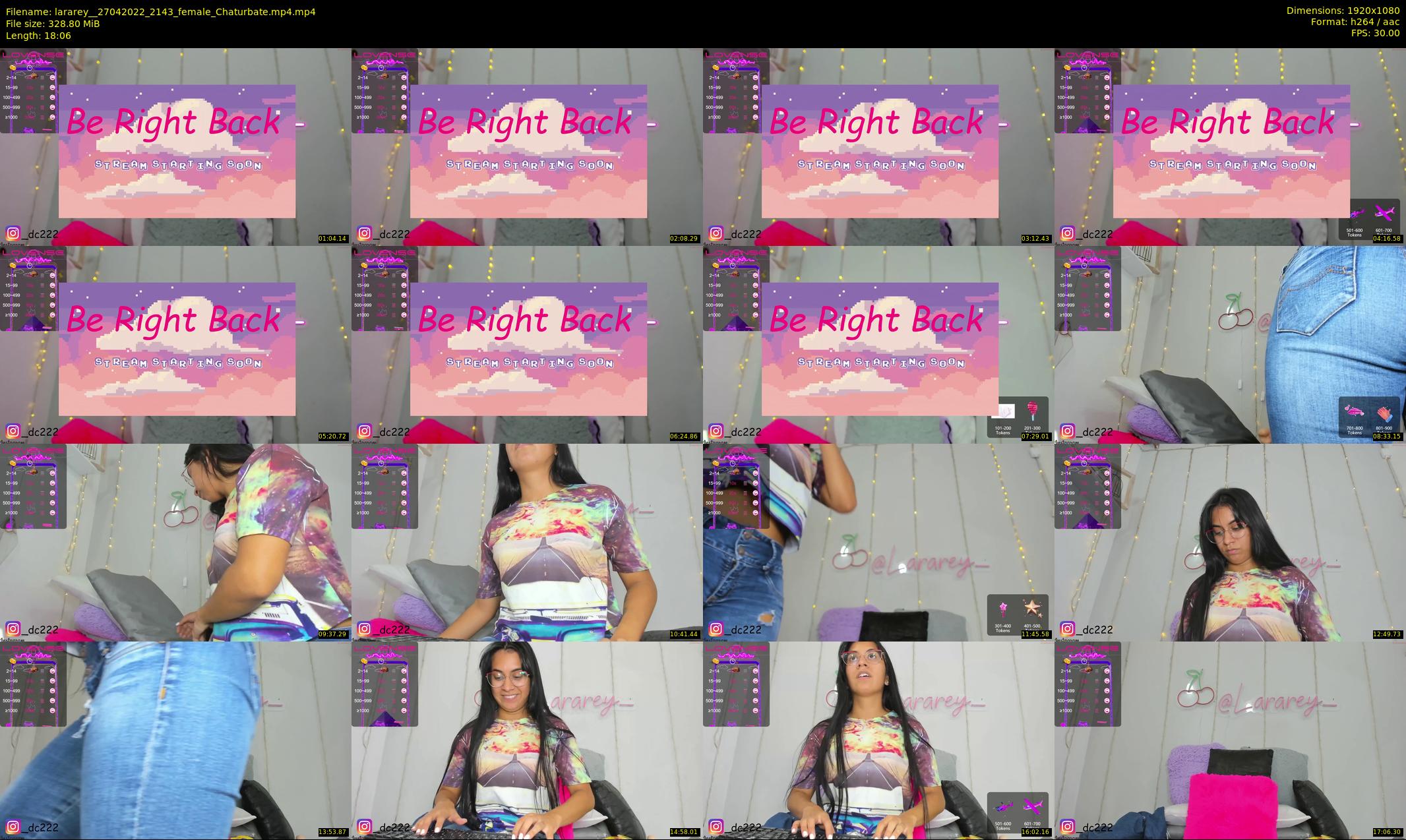 lararey_ — 19 minute Chaturbate female cam show recording, 1080p, Apr 27, 2022