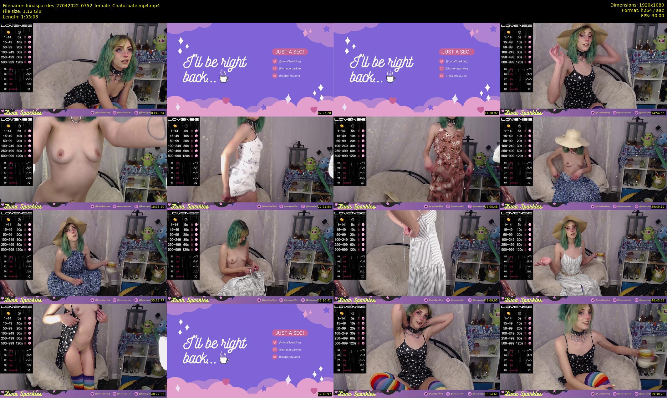 lunasparkles — 64 minute Chaturbate female cam show recording, 1080p, Apr 27, 2022