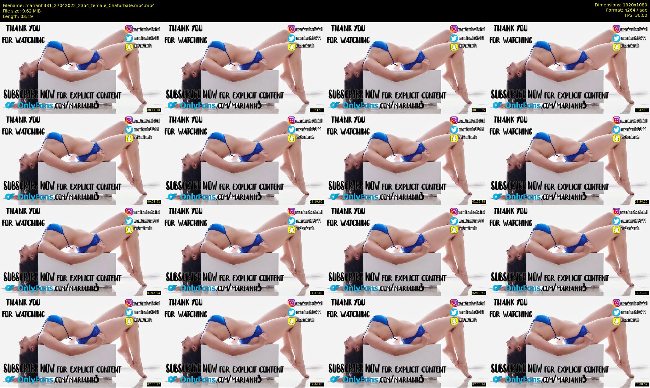 marianh331 — 4 minute Chaturbate female cam show recording, 1080p, Apr 27, 2022