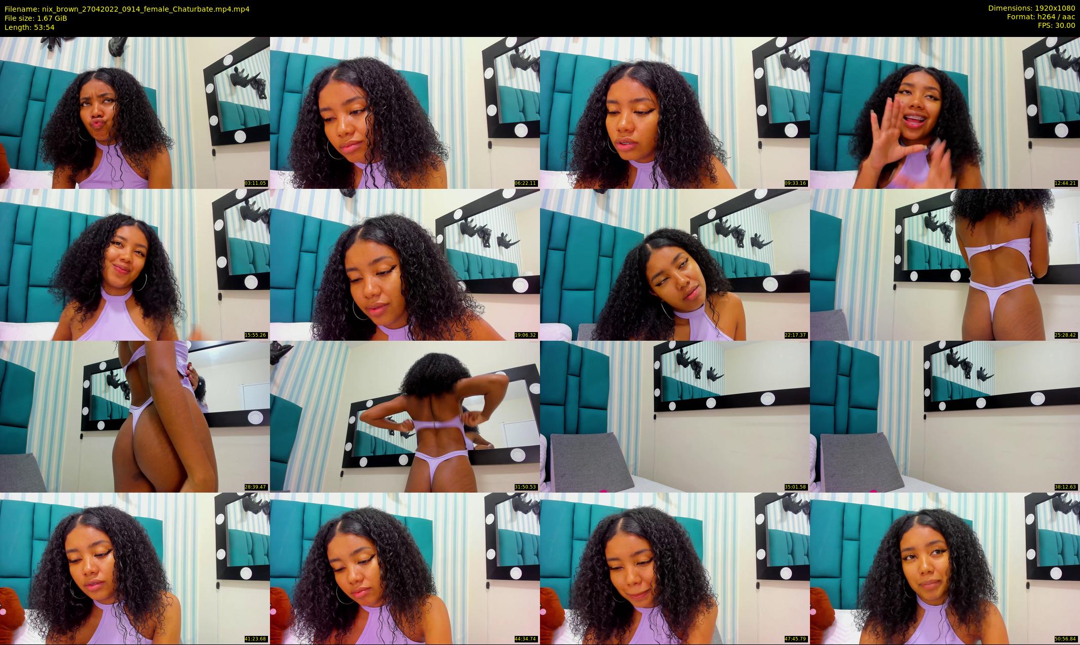 nix_brown — 54 minute Chaturbate female cam show recording, 1080p, Apr 27, 2022