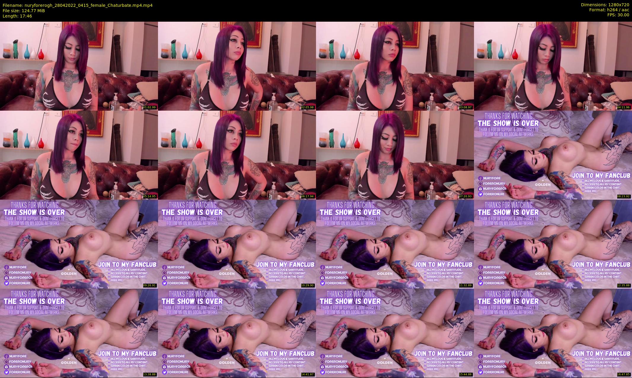 nuryforerogh — 18 minute Chaturbate female cam show recording, 720p, Apr 28, 2022