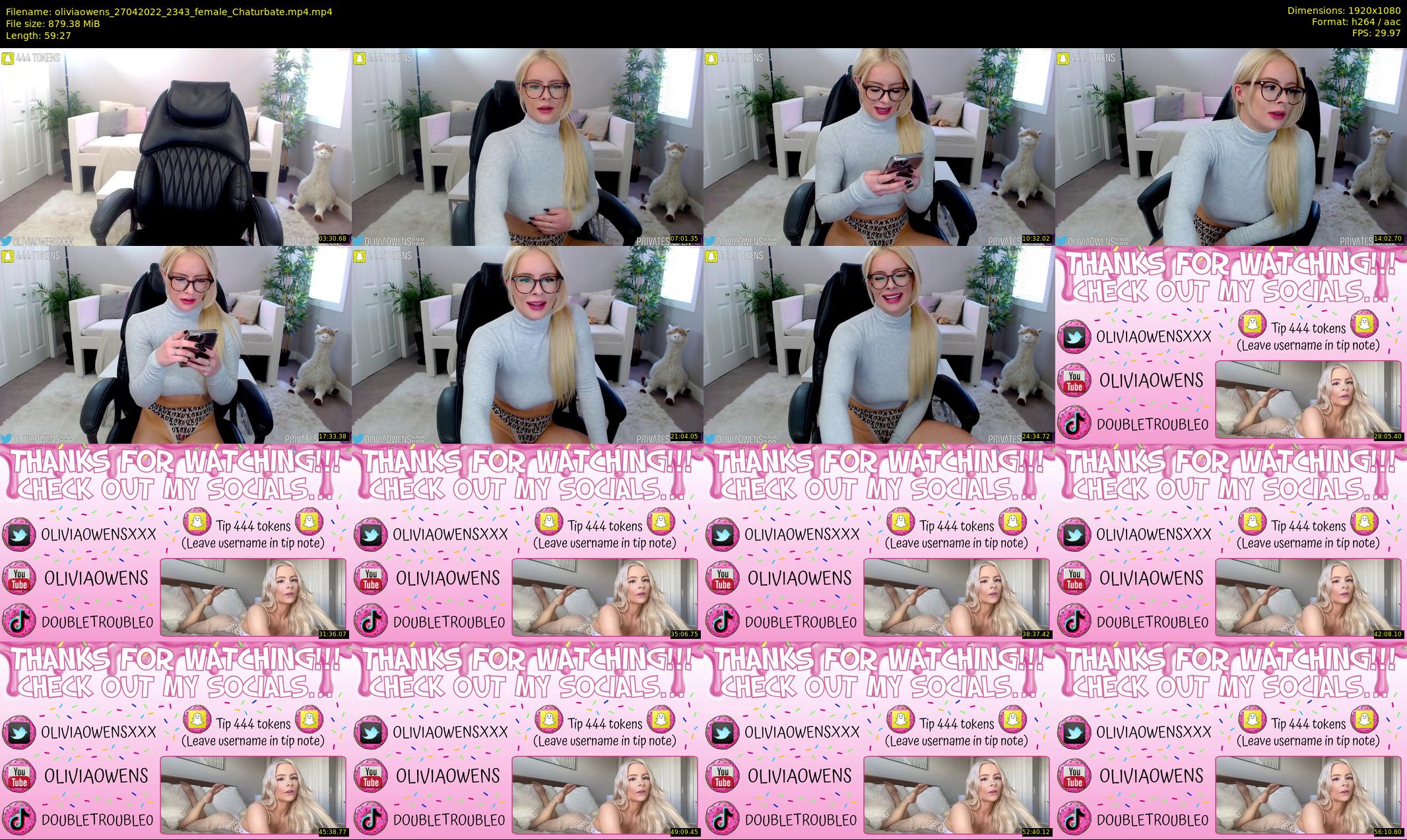 oliviaowens — 60 minute Chaturbate female cam show recording, 1080p, Apr 27, 2022
