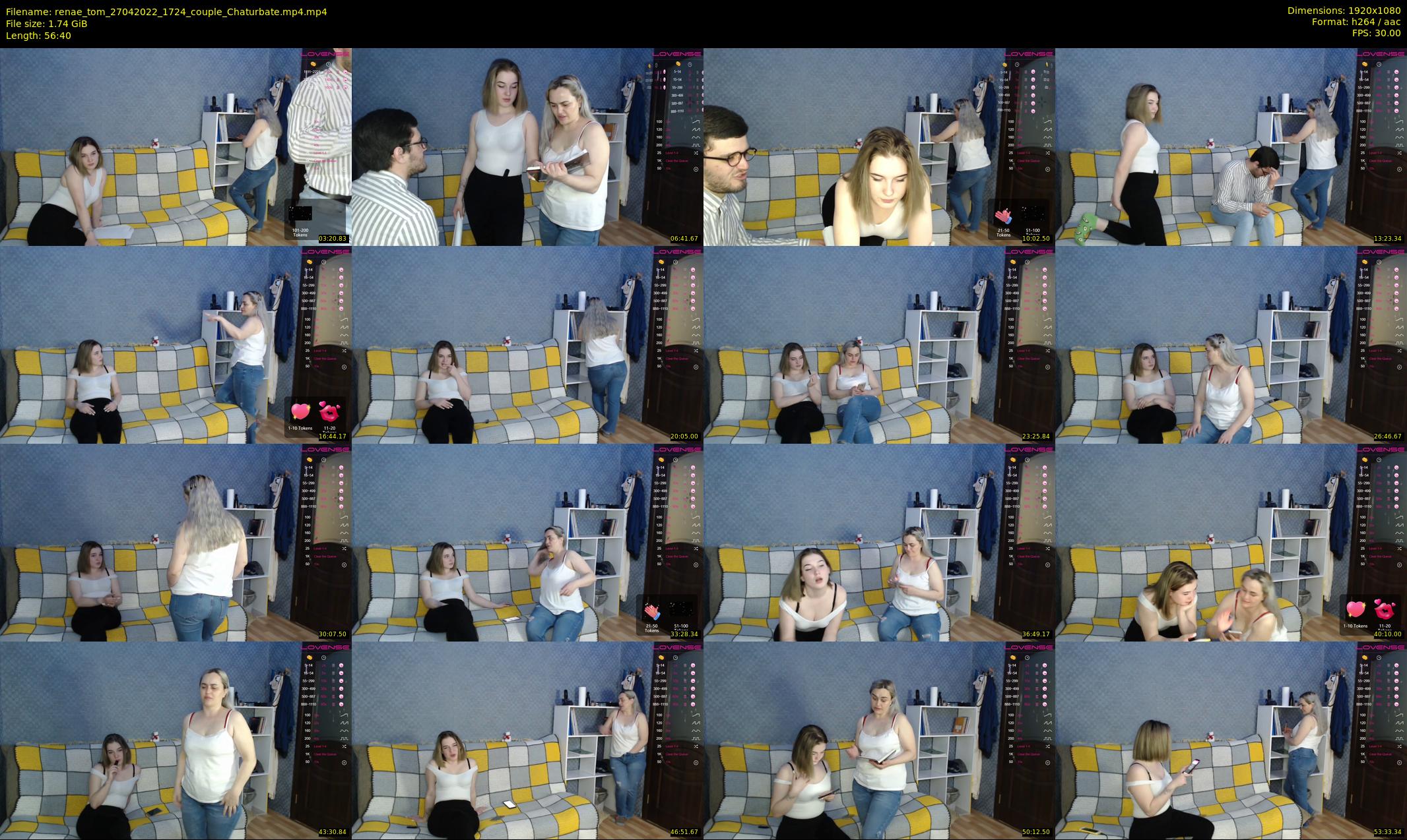renae_tom — 57 minute Chaturbate couple cam show recording, 1080p, Apr 27, 2022