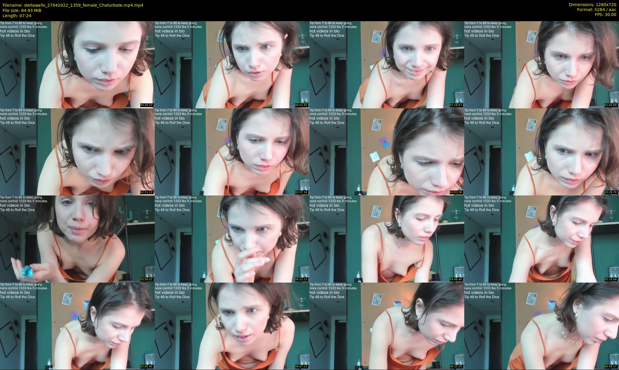 stellawells — 8 minute Chaturbate female cam show recording, 720p, Apr 27, 2022