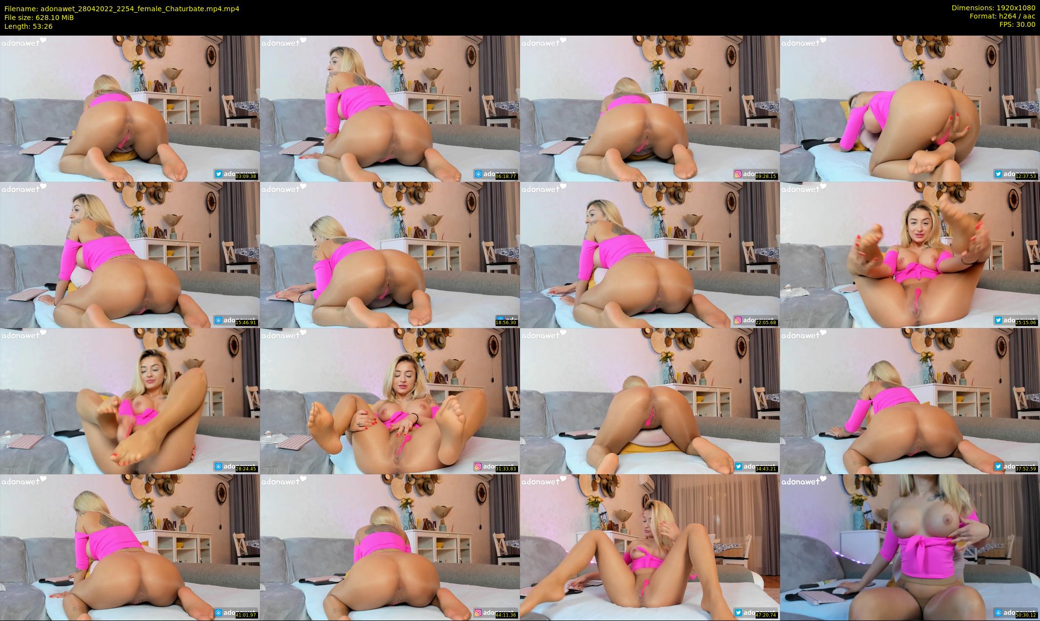 adonawet — 54 minute Chaturbate couple cam show recording, 1080p, Apr 28, 2022
