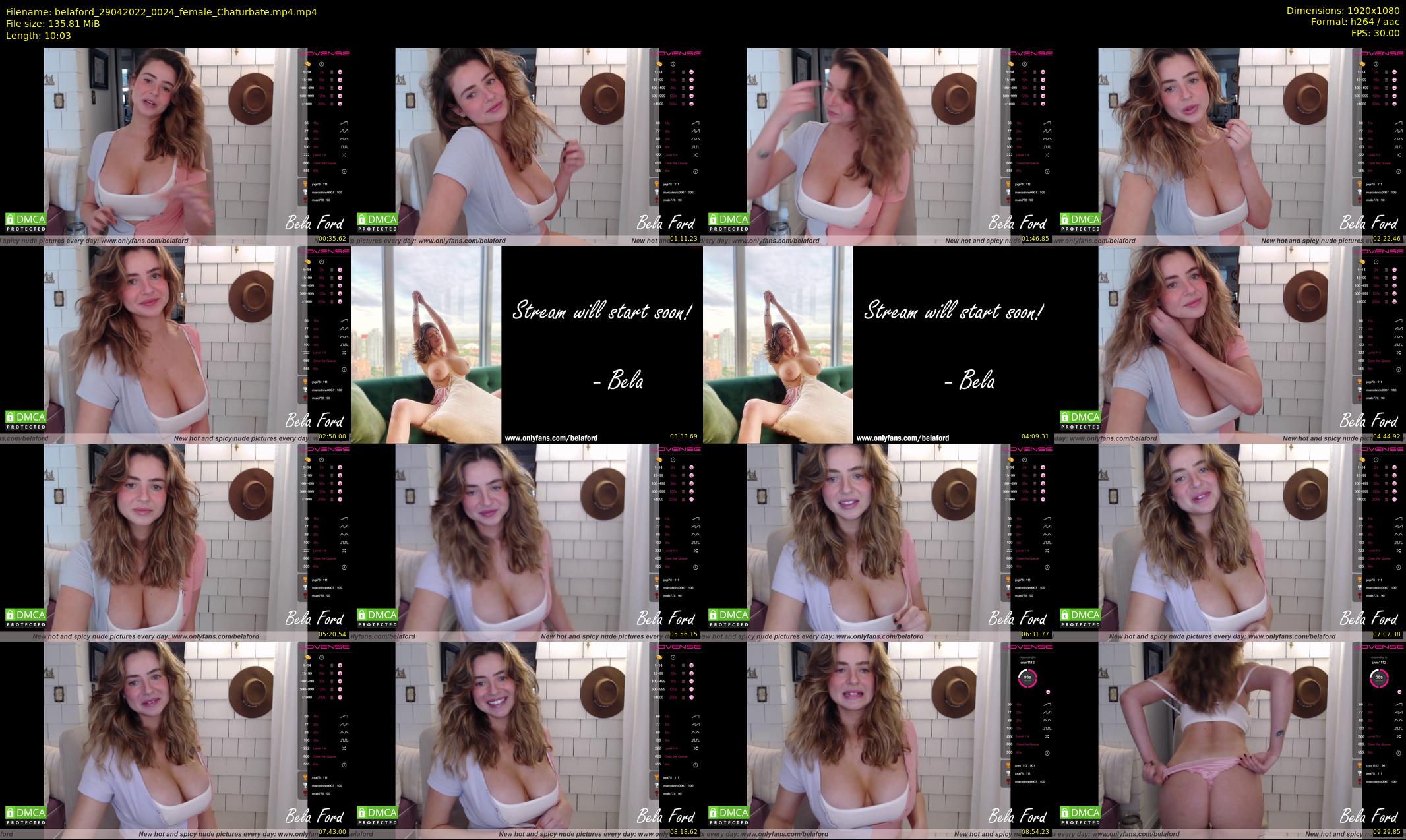 belaford — 11 minute Chaturbate female cam show recording, 1080p, Apr 29, 2022