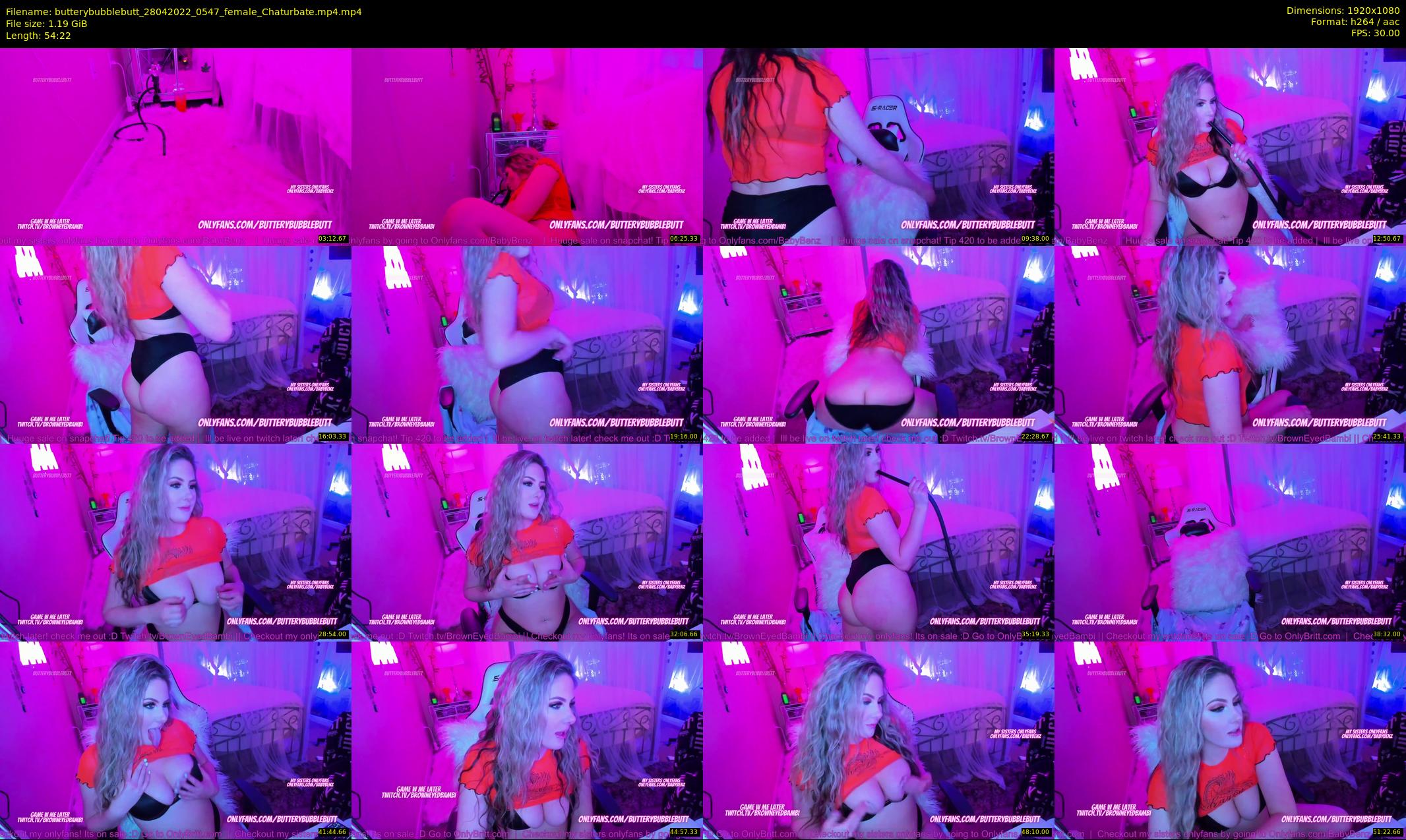 butterybubblebutt — 55 minute Chaturbate couple cam show recording, 1080p, Apr 28, 2022