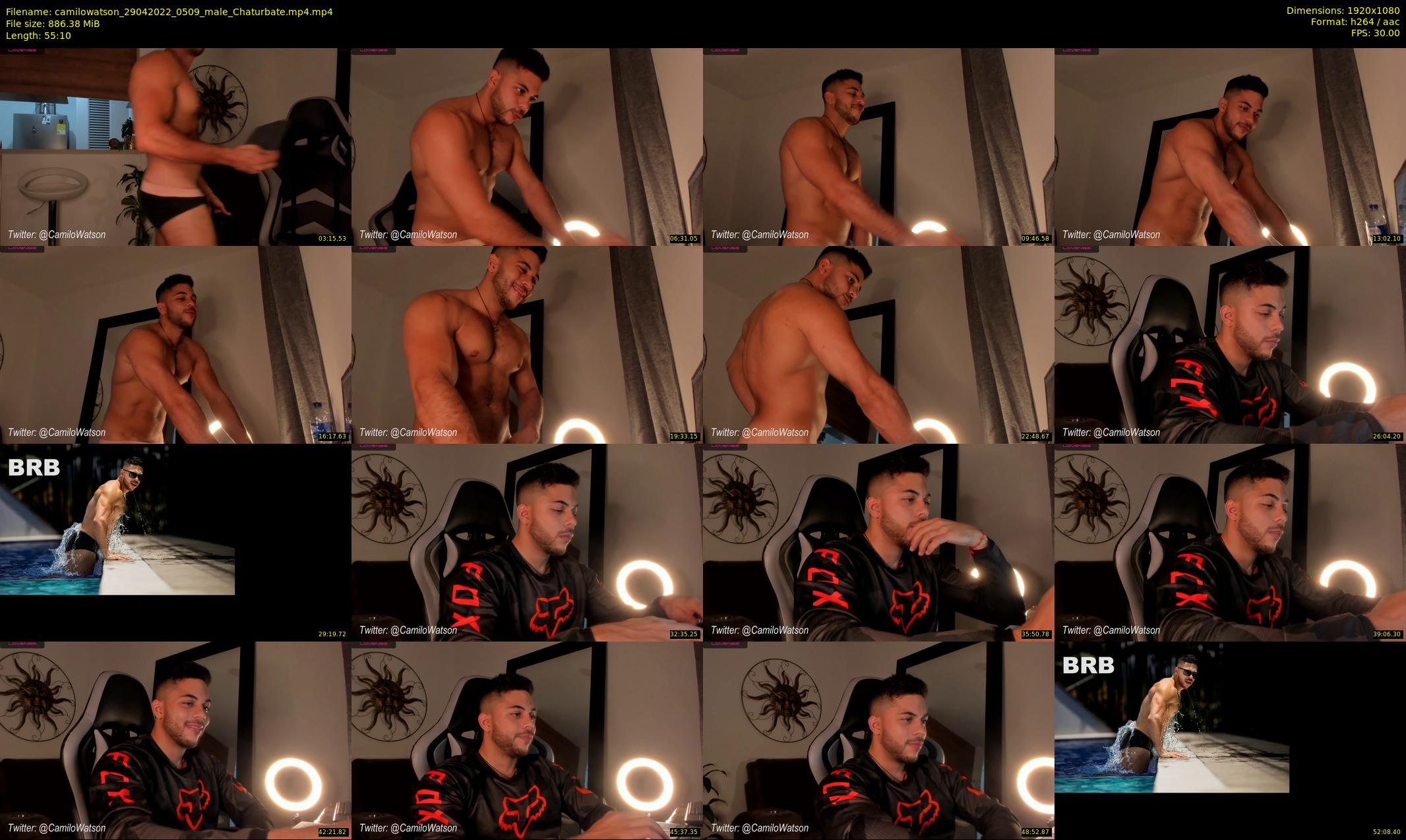 camilowatson — 56 minute Chaturbate male cam show recording, 1080p, Apr 29, 2022