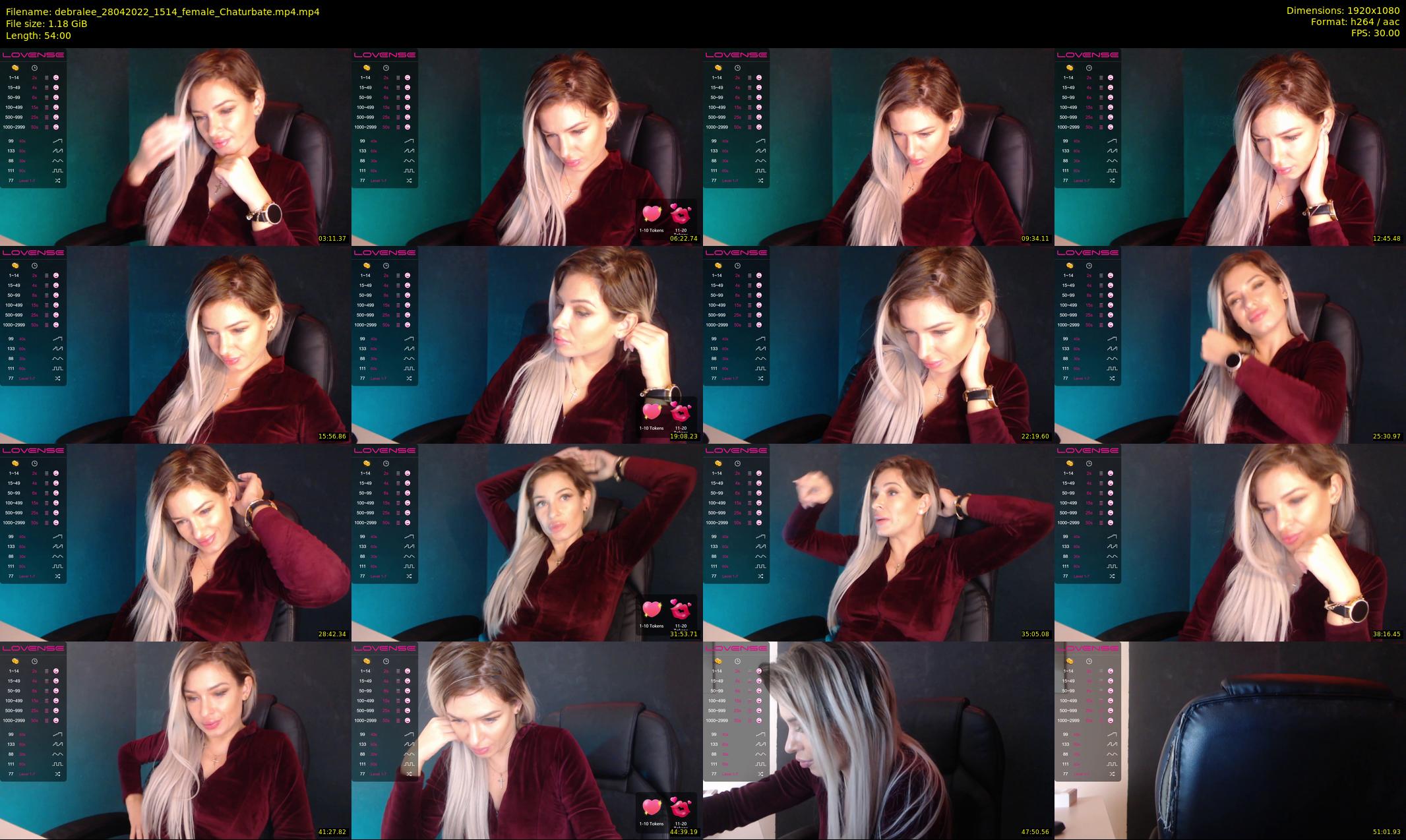 debralee — 54 minute Chaturbate female cam show recording, 1080p, Apr 28, 2022