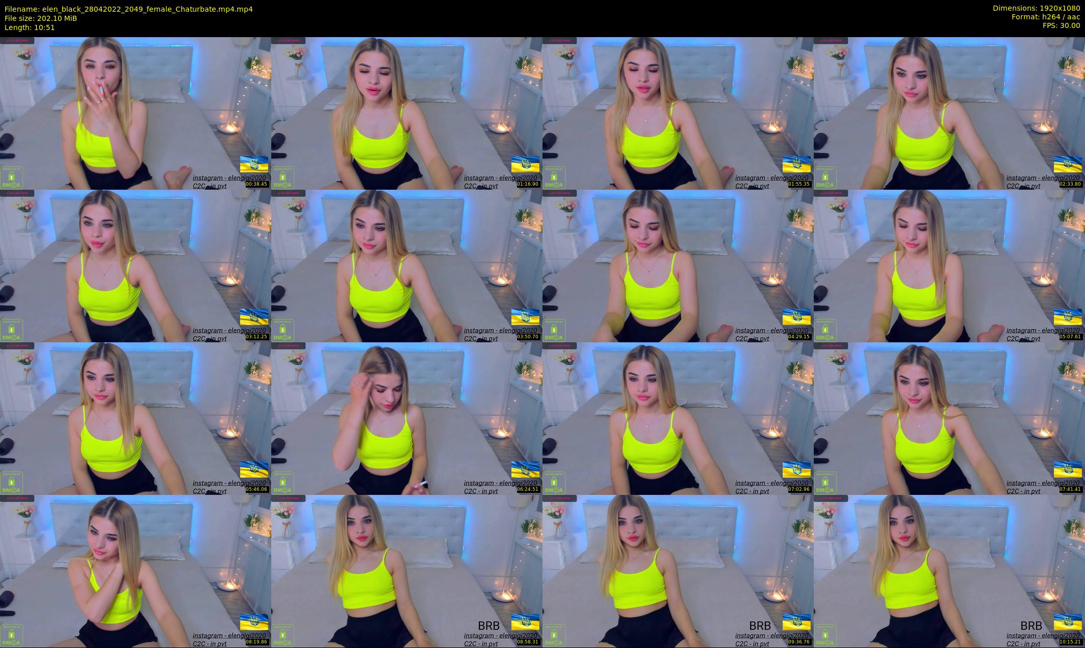 elen_black — 11 minute Chaturbate female cam show recording, 1080p, Apr 28, 2022