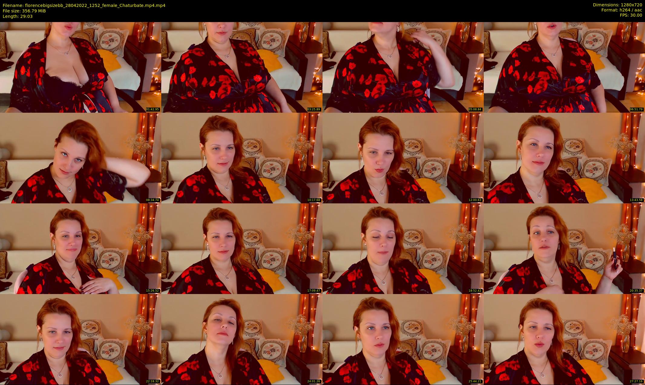 florencebigsizebb — 30 minute Chaturbate female cam show recording, 720p, Apr 28, 2022
