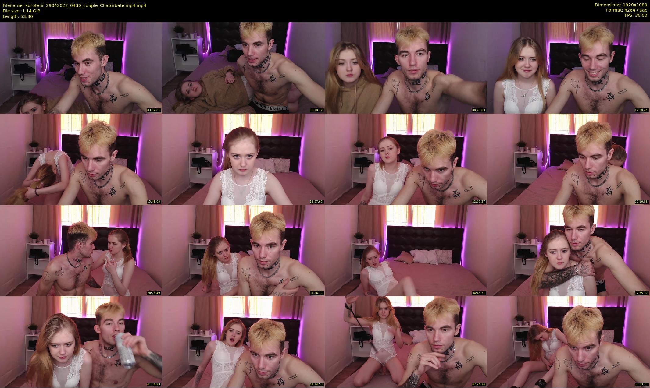 kuroteur — 54 minute Chaturbate couple cam show recording, 1080p, Apr 29, 2022