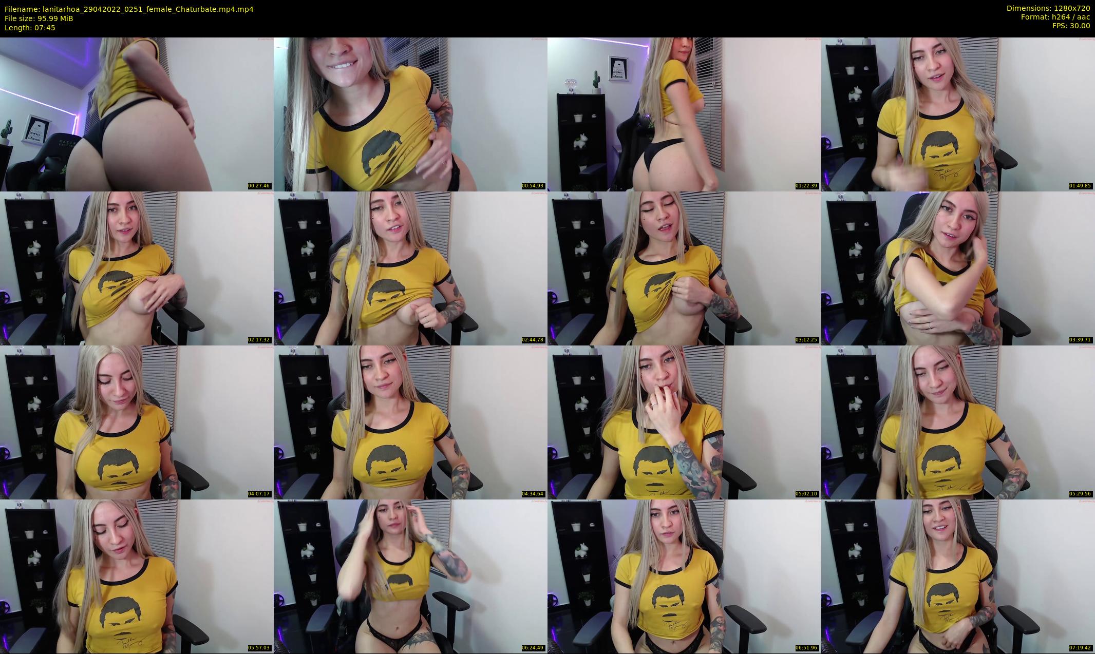 lanitarhoa — 8 minute Chaturbate female cam show recording, 720p, Apr 29, 2022