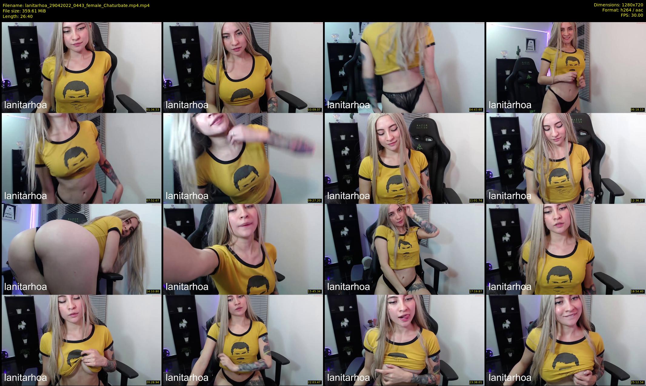 lanitarhoa — 27 minute Chaturbate female cam show recording, 720p, Apr 29, 2022