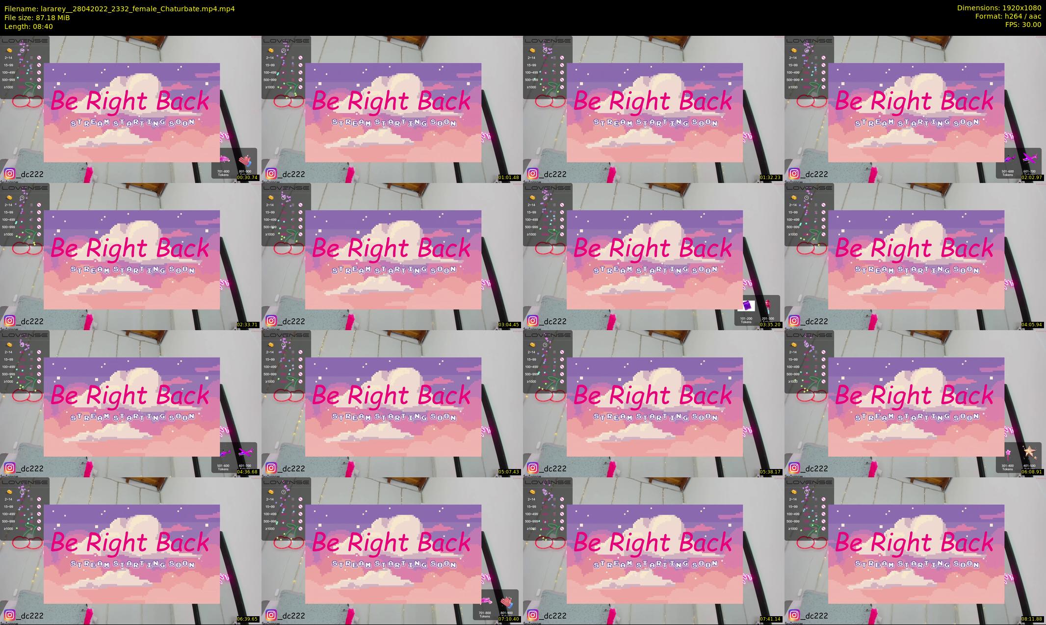 lararey_ — 9 minute Chaturbate female cam show recording, 1080p, Apr 28, 2022