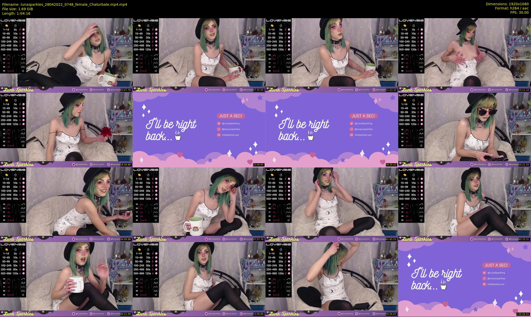 lunasparkles — 65 minute Chaturbate female cam show recording, 1080p, Apr 28, 2022