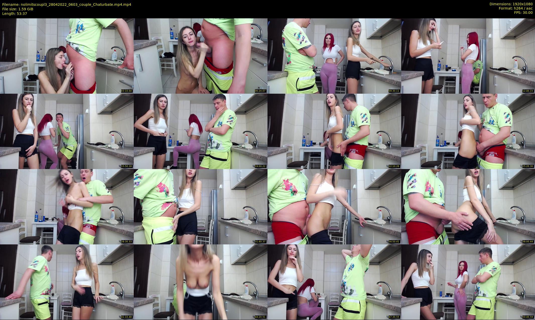 nolimitscoupl3 — 54 minute Chaturbate couple cam show recording, 1080p, Apr 28, 2022