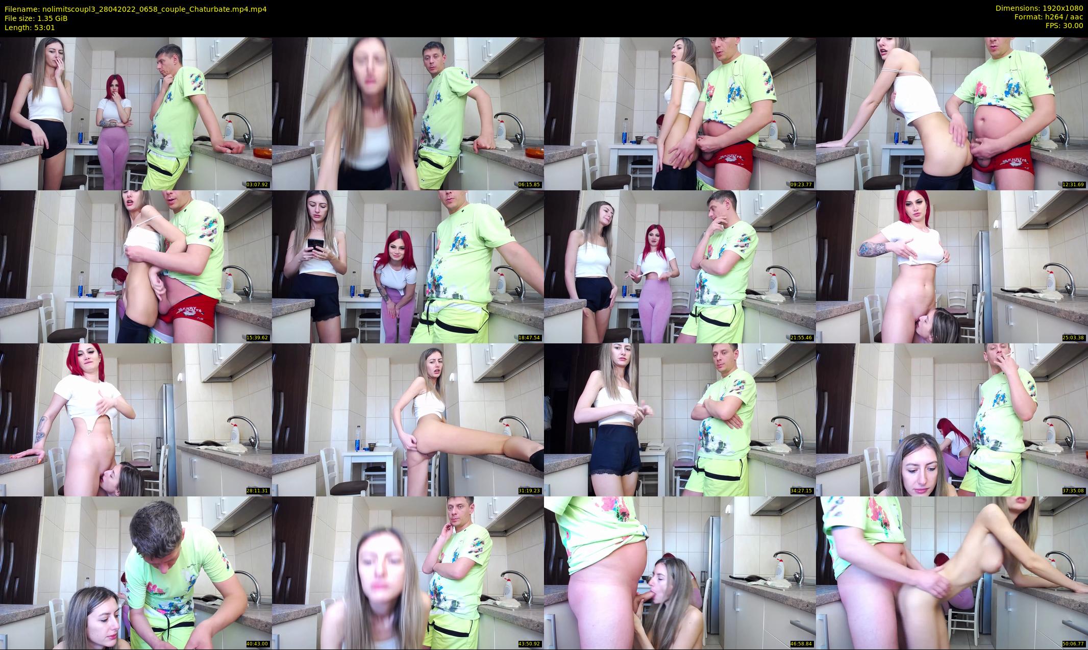 nolimitscoupl3 — 54 minute Chaturbate couple cam show recording, 1080p, Apr 28, 2022