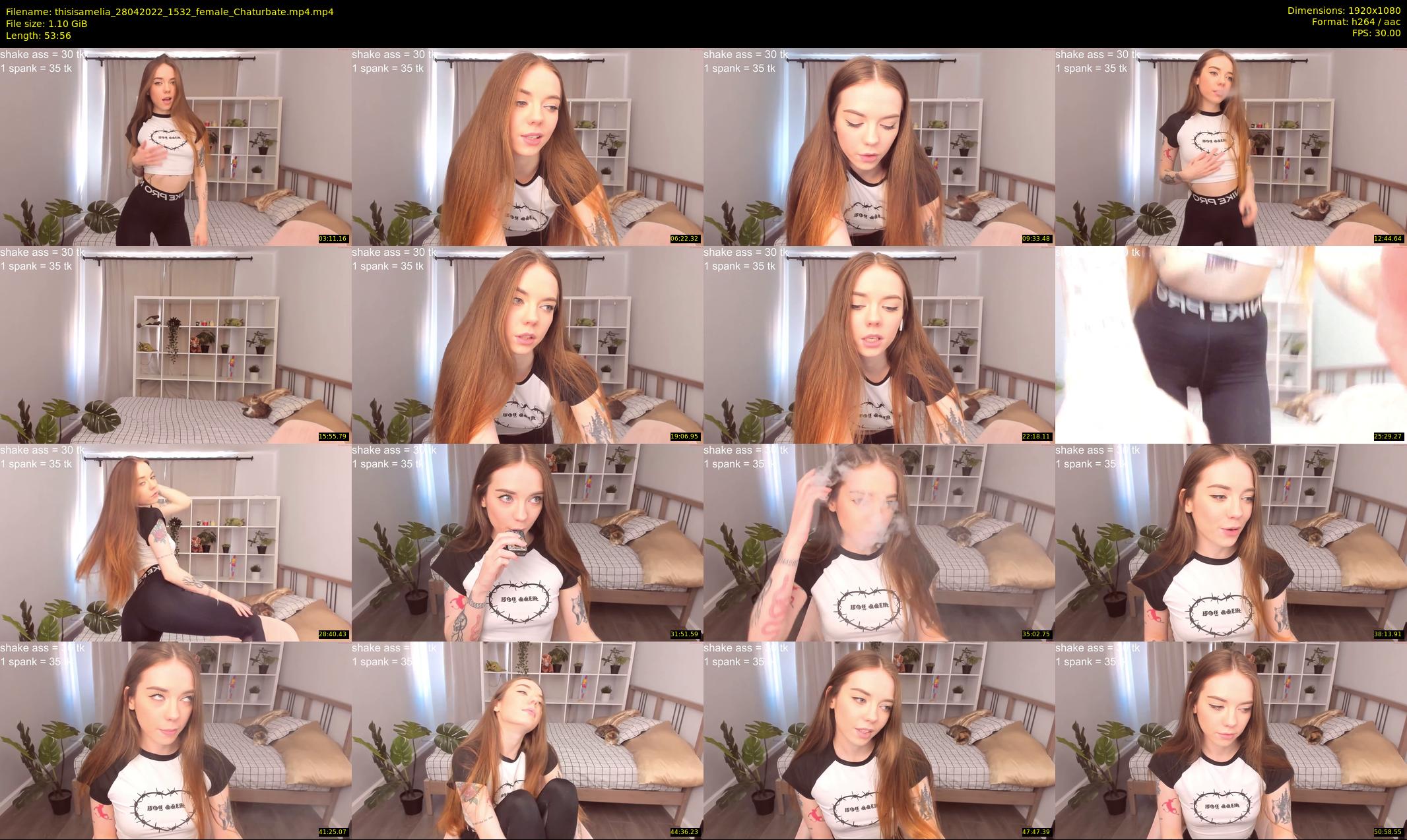 thisisamelia — 54 minute Chaturbate female cam show recording, 1080p, Apr 28, 2022