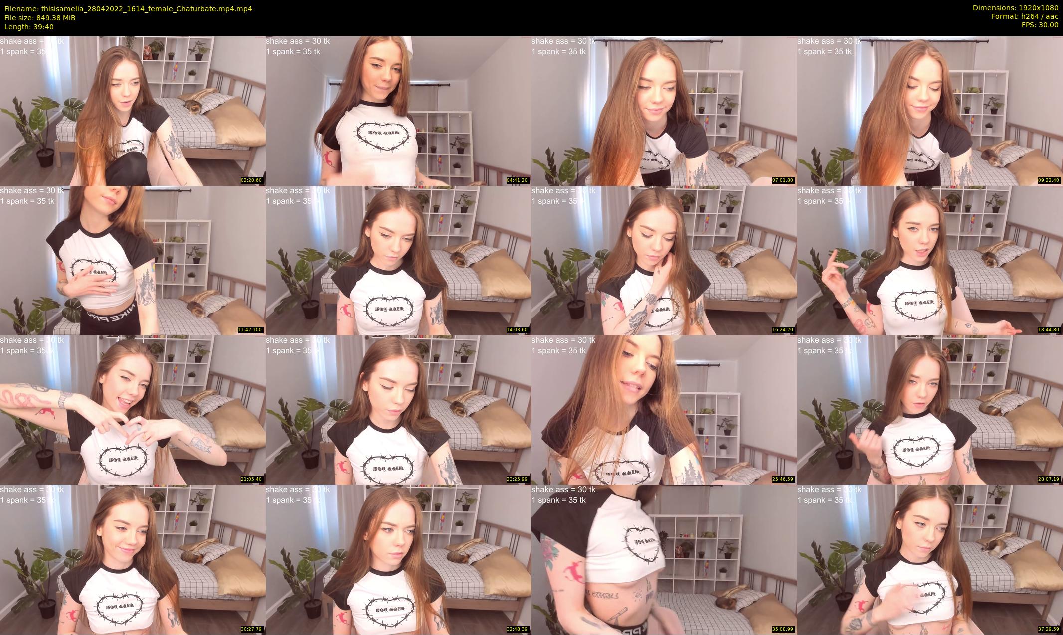 thisisamelia — 40 minute Chaturbate female cam show recording, 1080p, Apr 28, 2022
