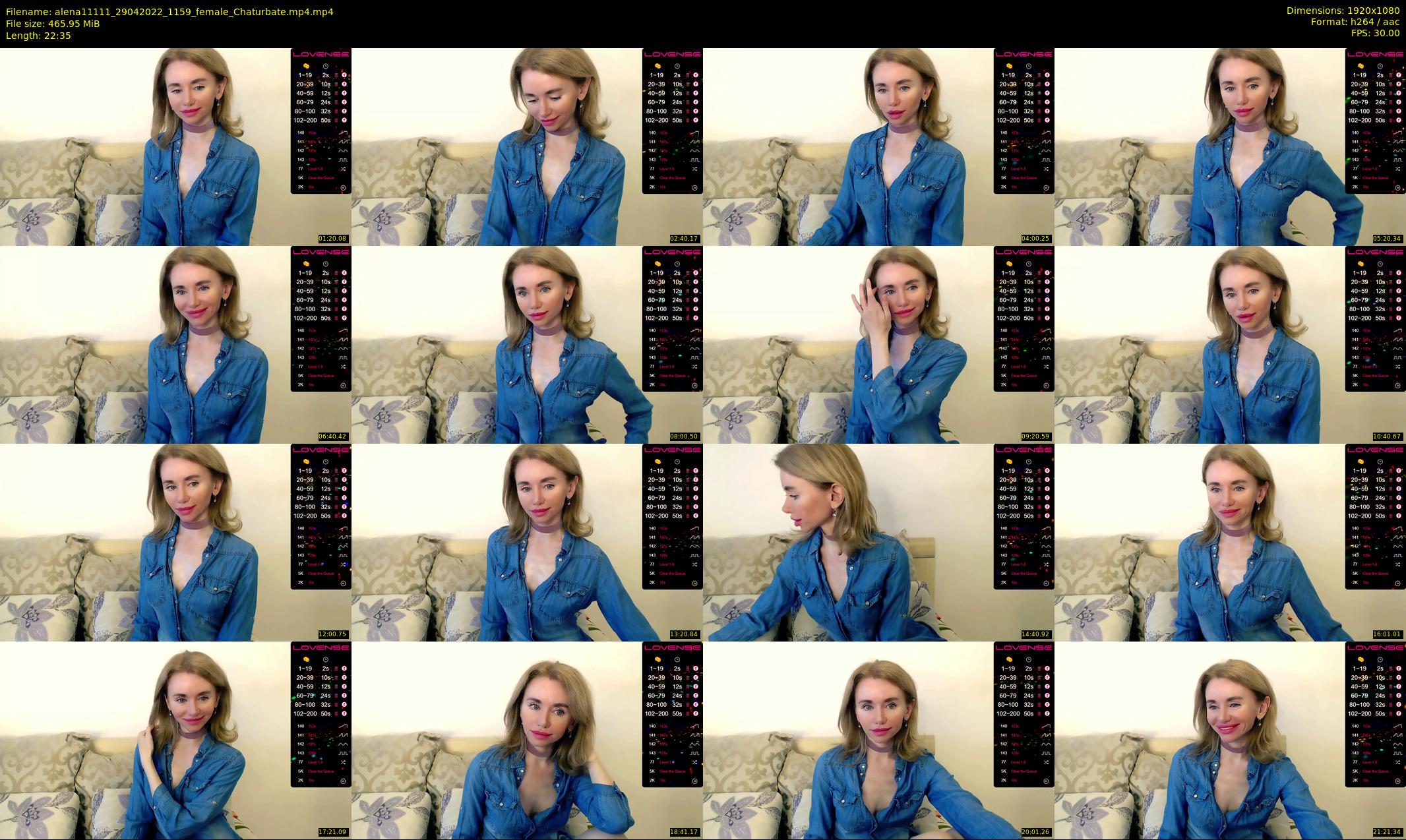 alena11111 — 23 minute Chaturbate female cam show recording, 1080p, Apr 29, 2022
