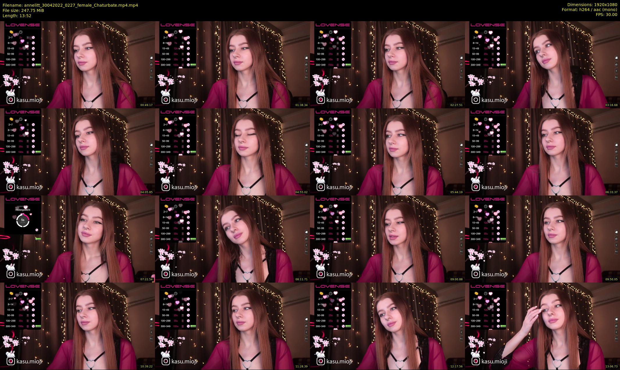 annelitt — 14 minute Chaturbate female cam show recording, 1080p, Apr 30, 2022