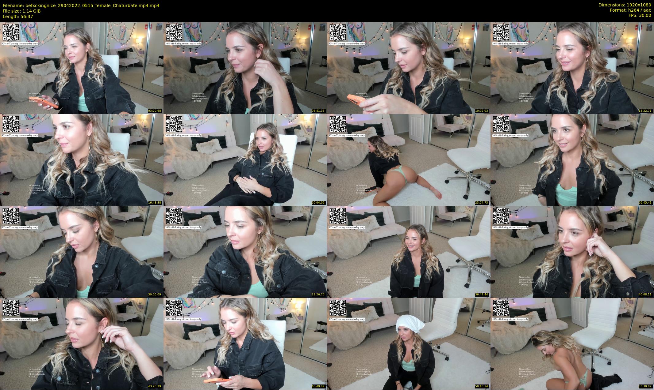 befxckingnice — 57 minute Chaturbate female cam show recording, 1080p, Apr 29, 2022