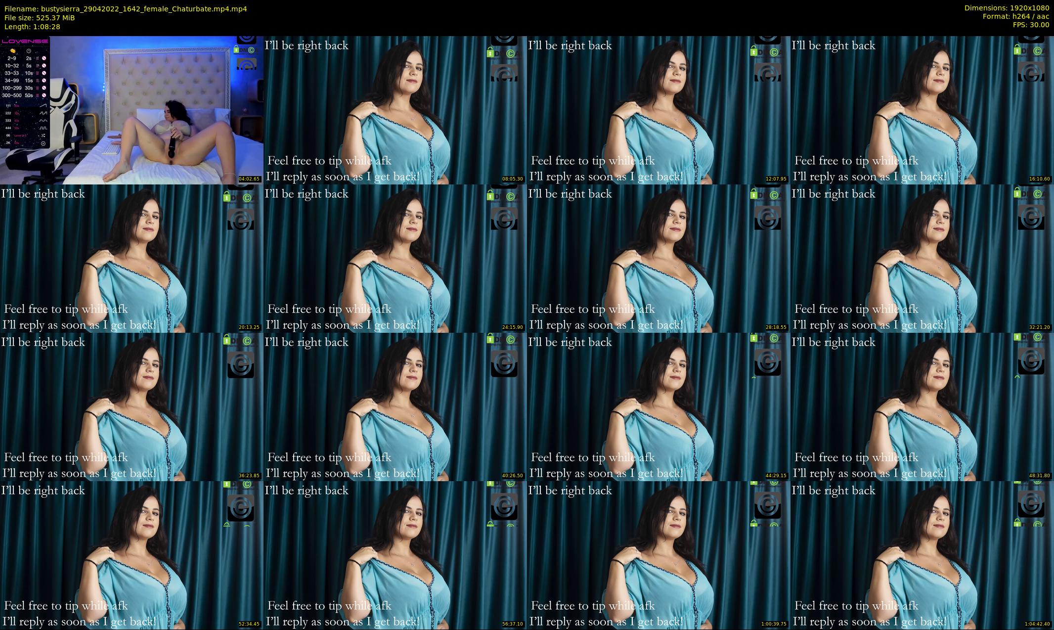bustysierra — 69 minute Chaturbate female cam show recording, 1080p, Apr 29, 2022