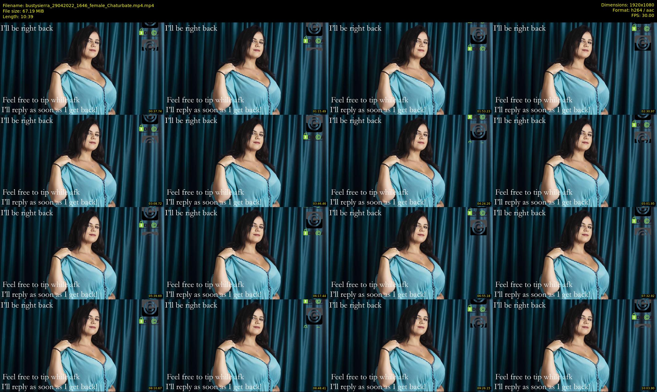 bustysierra — 11 minute Chaturbate female cam show recording, 1080p, Apr 29, 2022