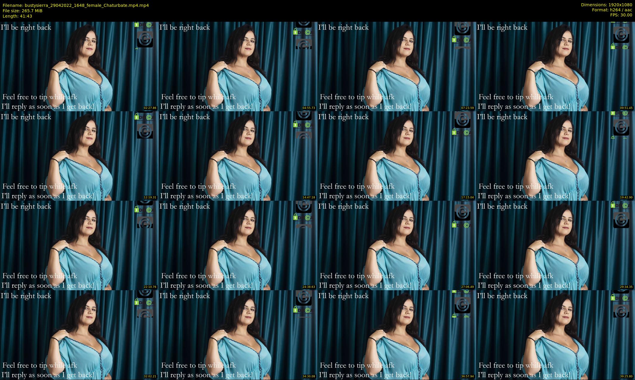 bustysierra — 42 minute Chaturbate female cam show recording, 1080p, Apr 29, 2022