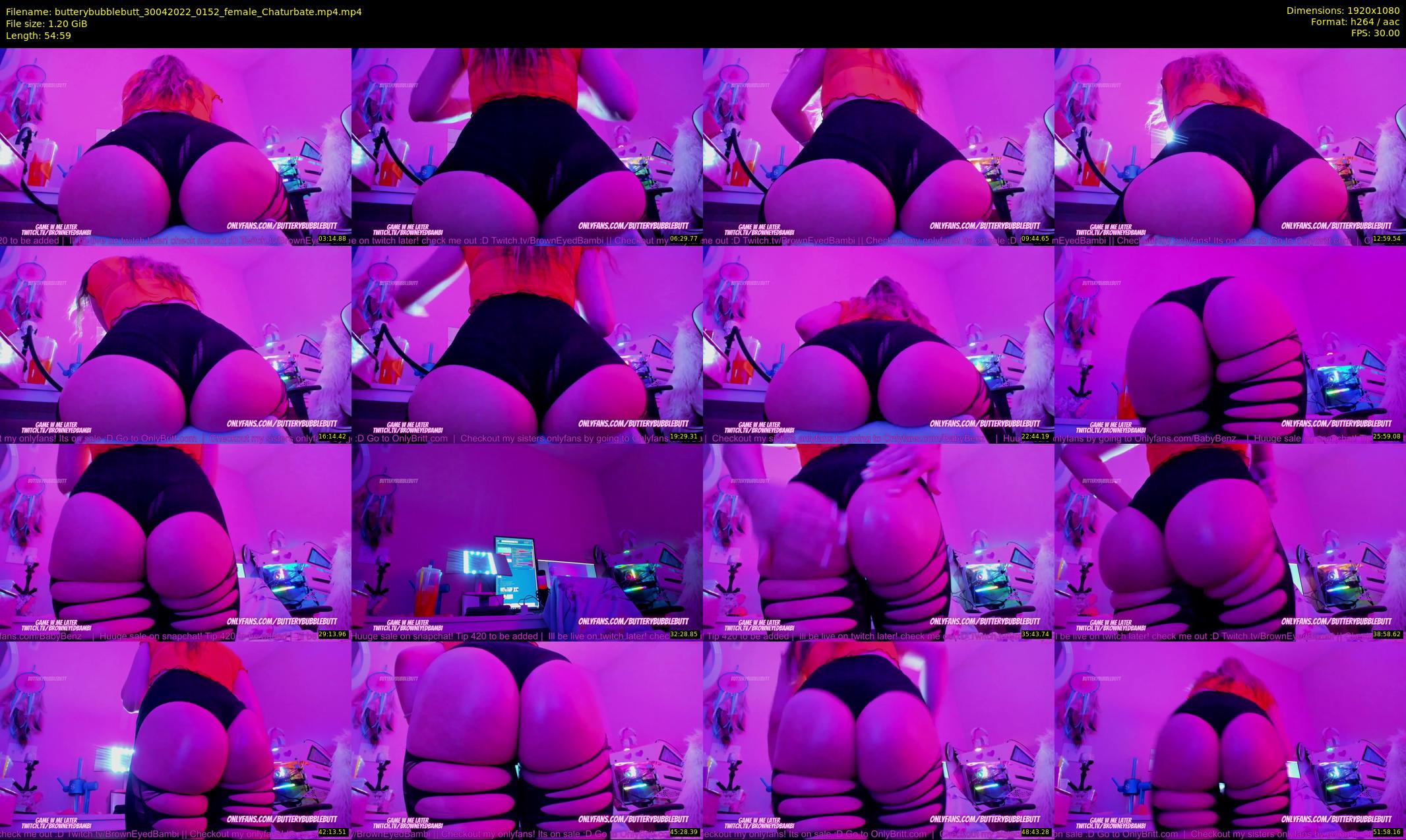 butterybubblebutt — 55 minute Chaturbate couple cam show recording, 1080p, Apr 30, 2022