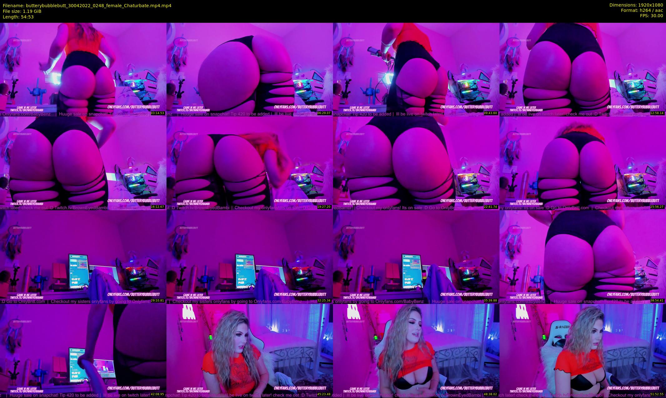 butterybubblebutt — 55 minute Chaturbate couple cam show recording, 1080p, Apr 30, 2022