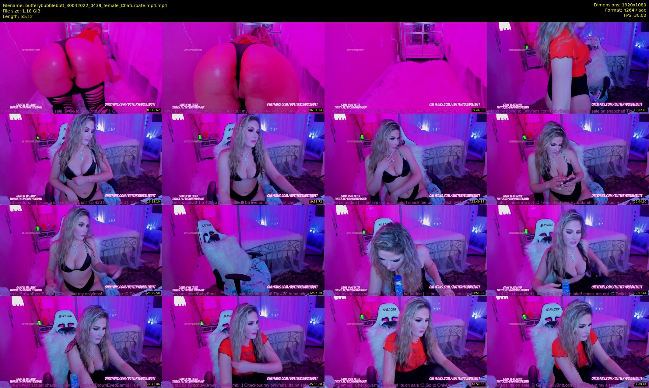 butterybubblebutt — 56 minute Chaturbate couple cam show recording, 1080p, Apr 30, 2022