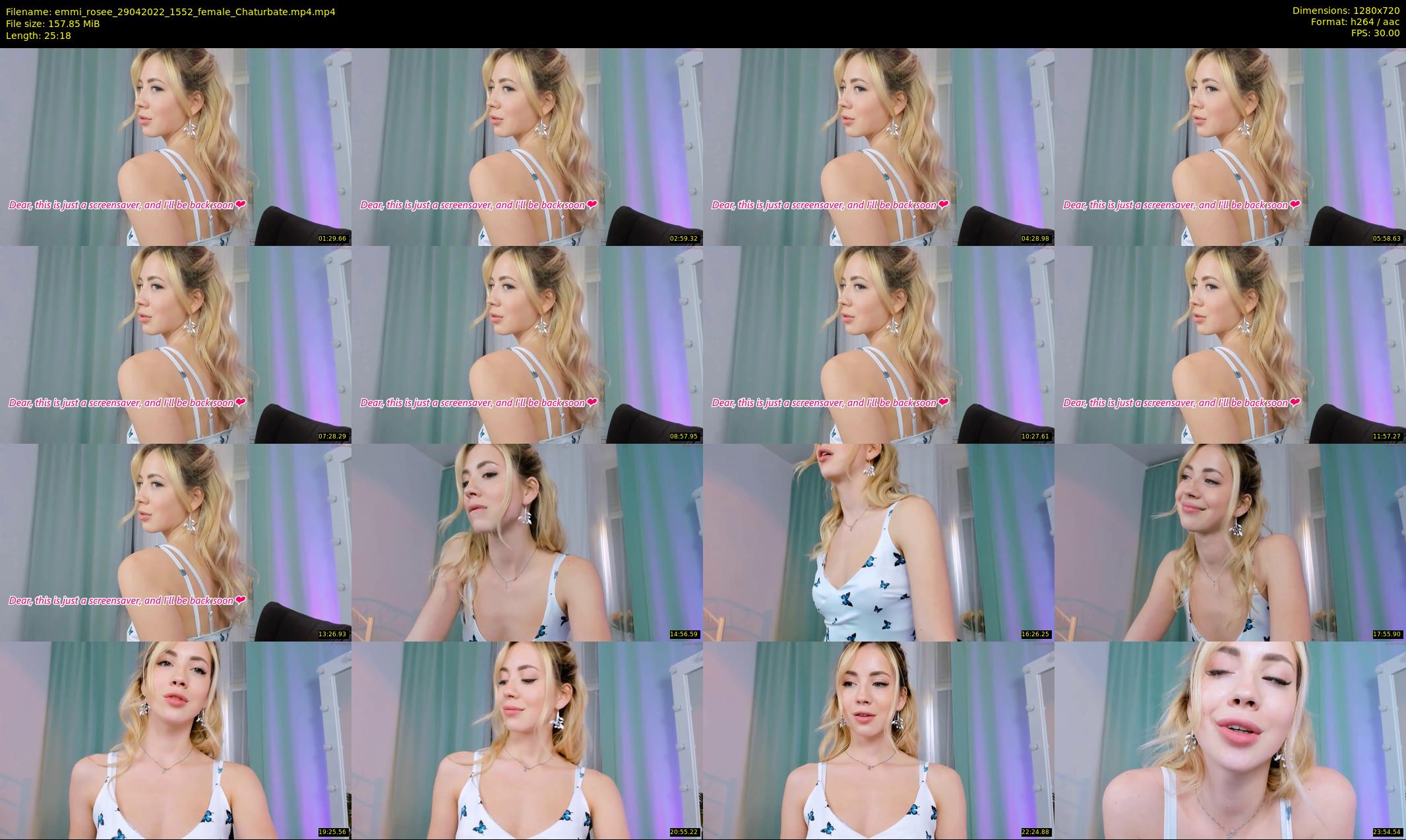 emmi_rosee — 26 minute Chaturbate female cam show recording, 720p, Apr 29, 2022