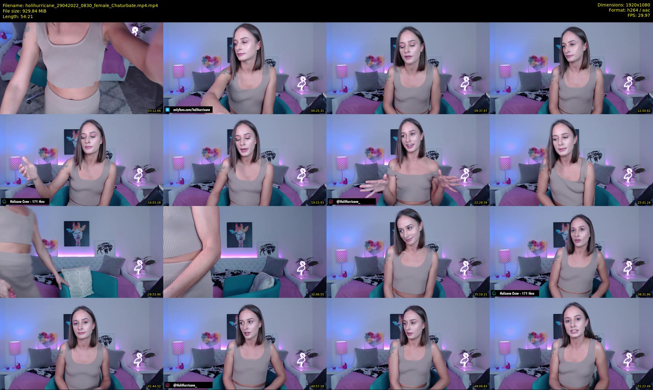 holihurricane — 55 minute Chaturbate female cam show recording, 1080p, Apr 29, 2022