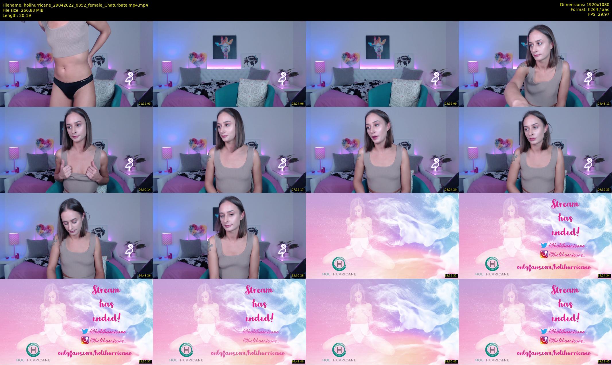 holihurricane — 21 minute Chaturbate female cam show recording, 1080p, Apr 29, 2022