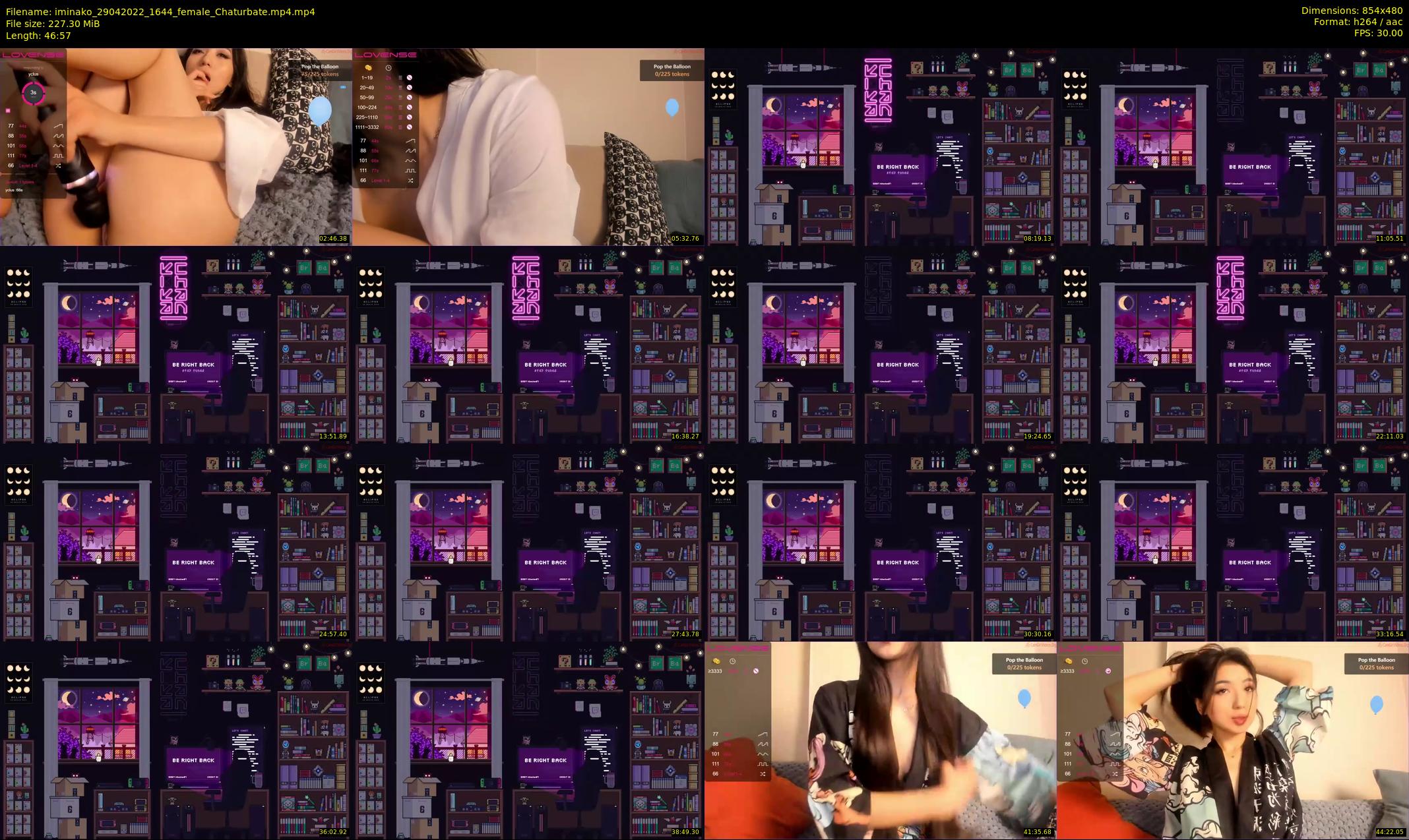 iminako — 47 minute Chaturbate female cam show recording, 480p, Apr 29, 2022