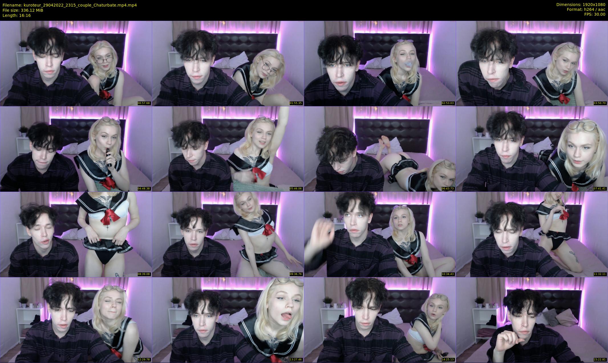 kuroteur — 17 minute Chaturbate couple cam show recording, 1080p, Apr 29, 2022