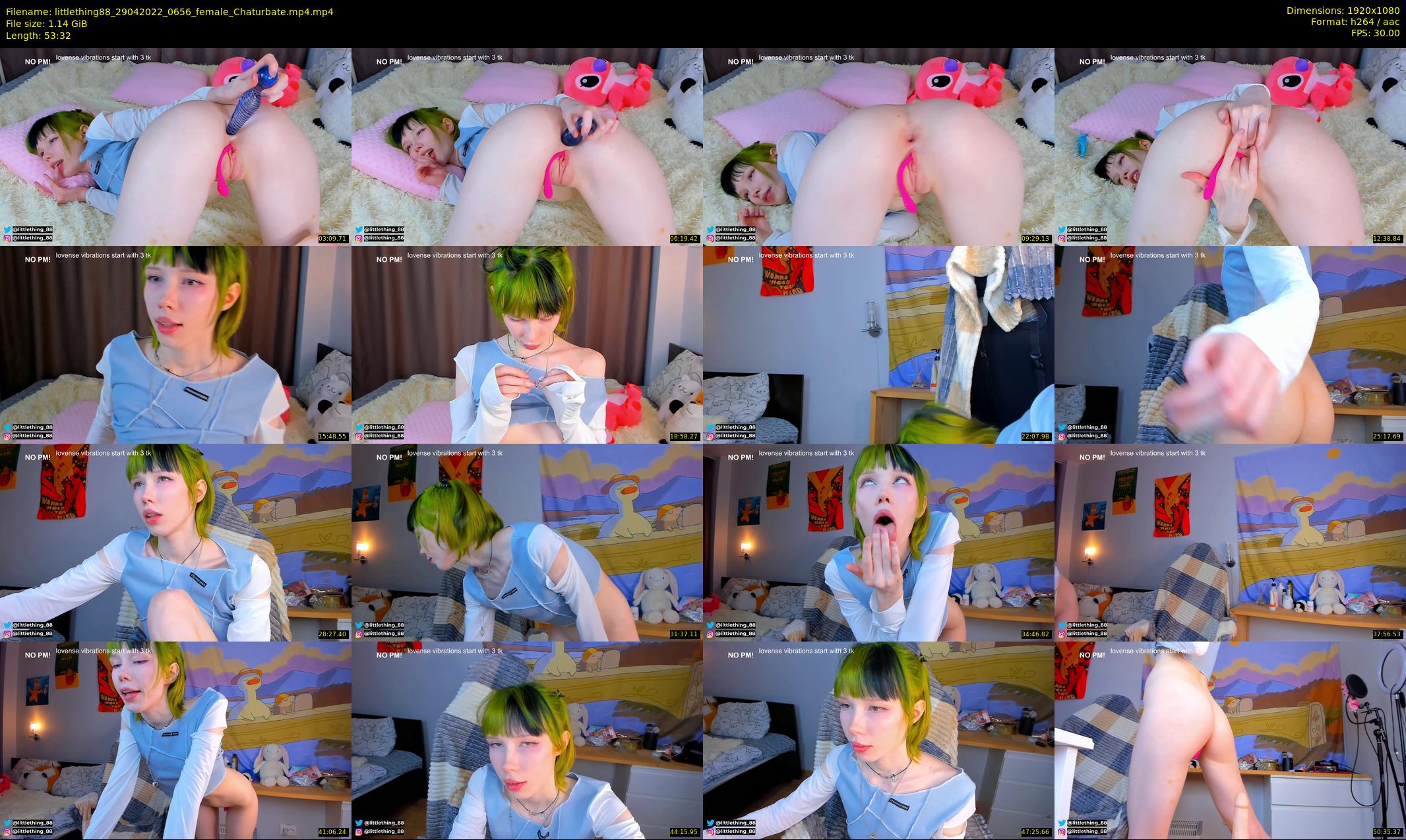 littlething88 — 54 minute Chaturbate female cam show recording, 1080p, Apr 29, 2022