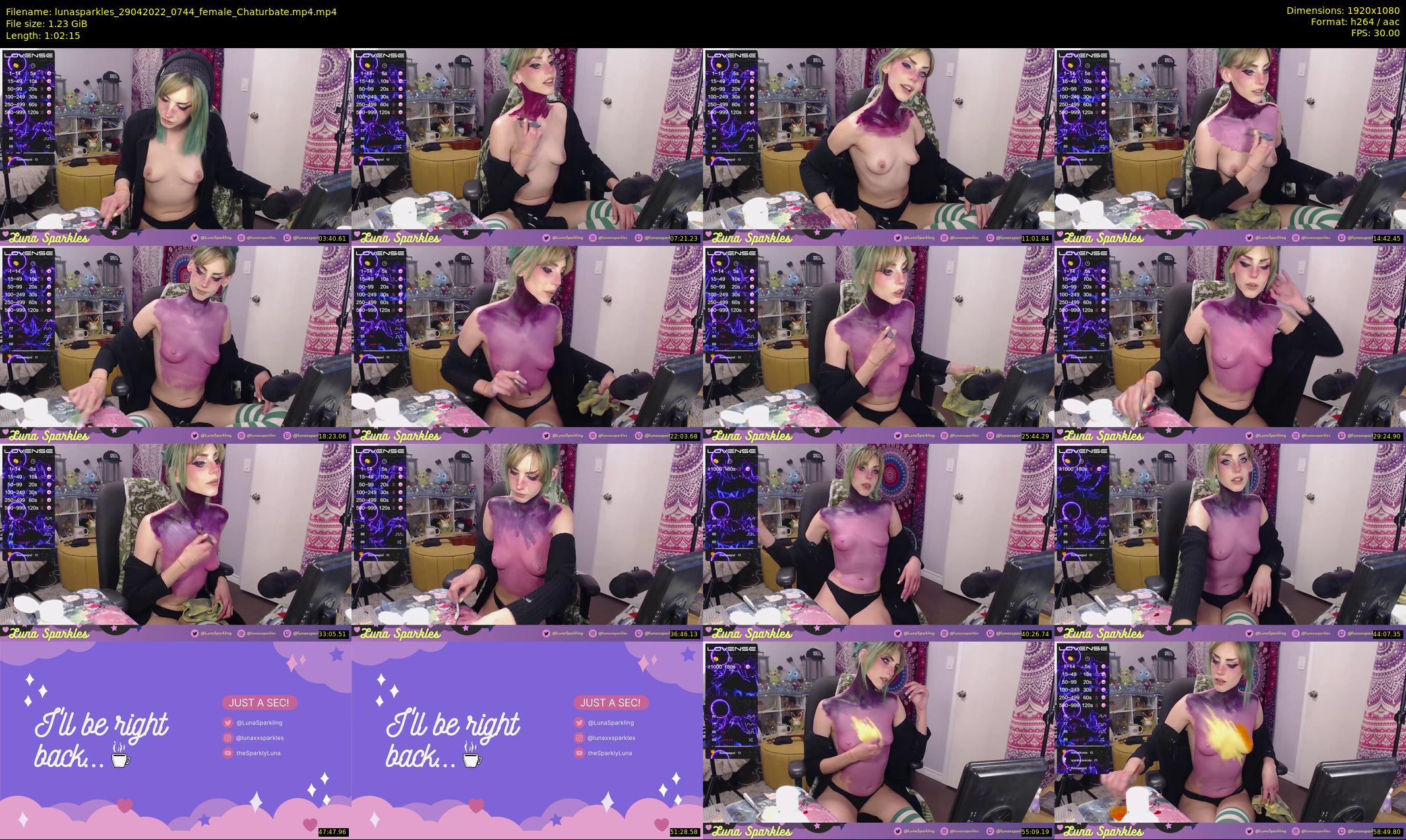 lunasparkles — 63 minute Chaturbate female cam show recording, 1080p, Apr 29, 2022