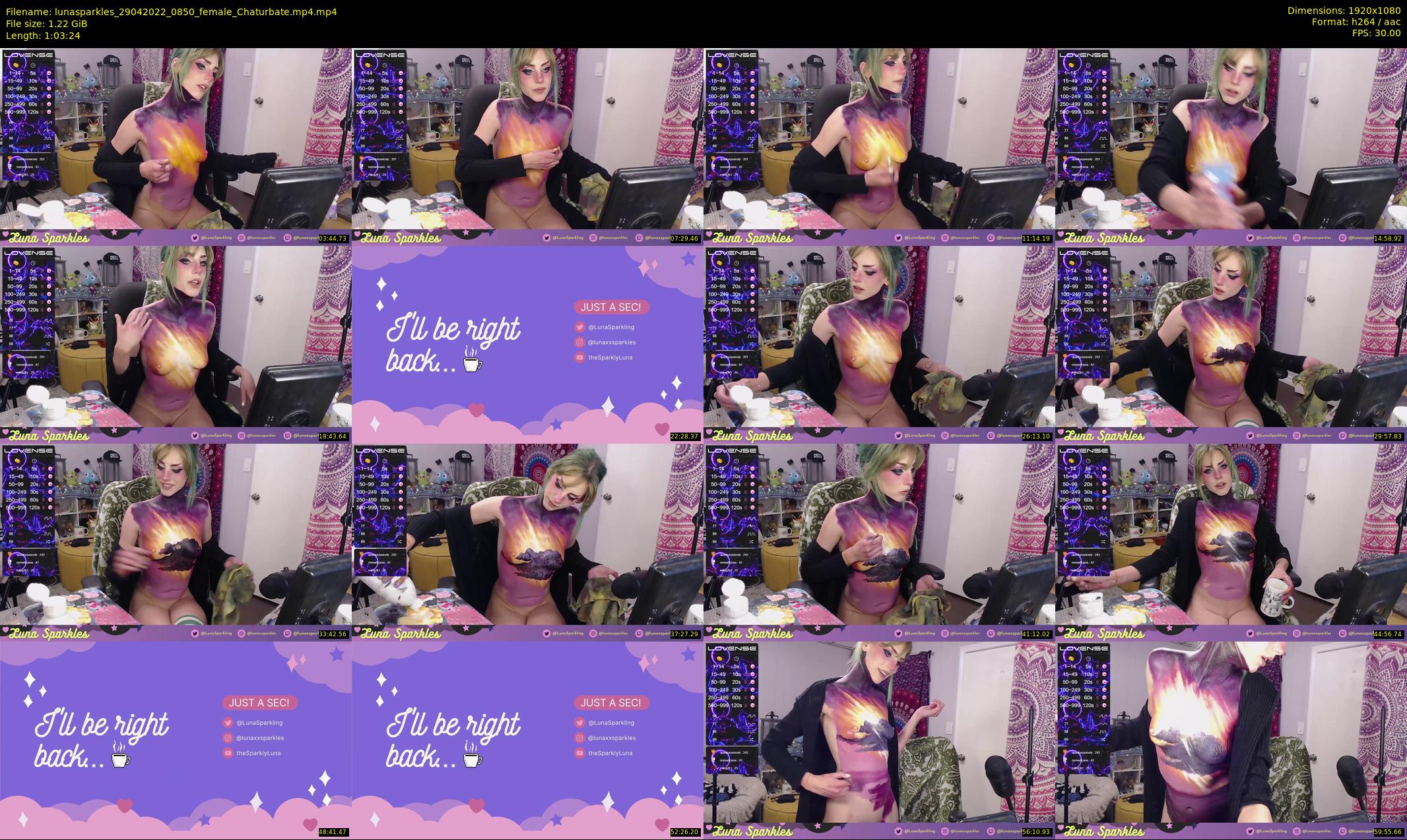 lunasparkles — 64 minute Chaturbate female cam show recording, 1080p, Apr 29, 2022