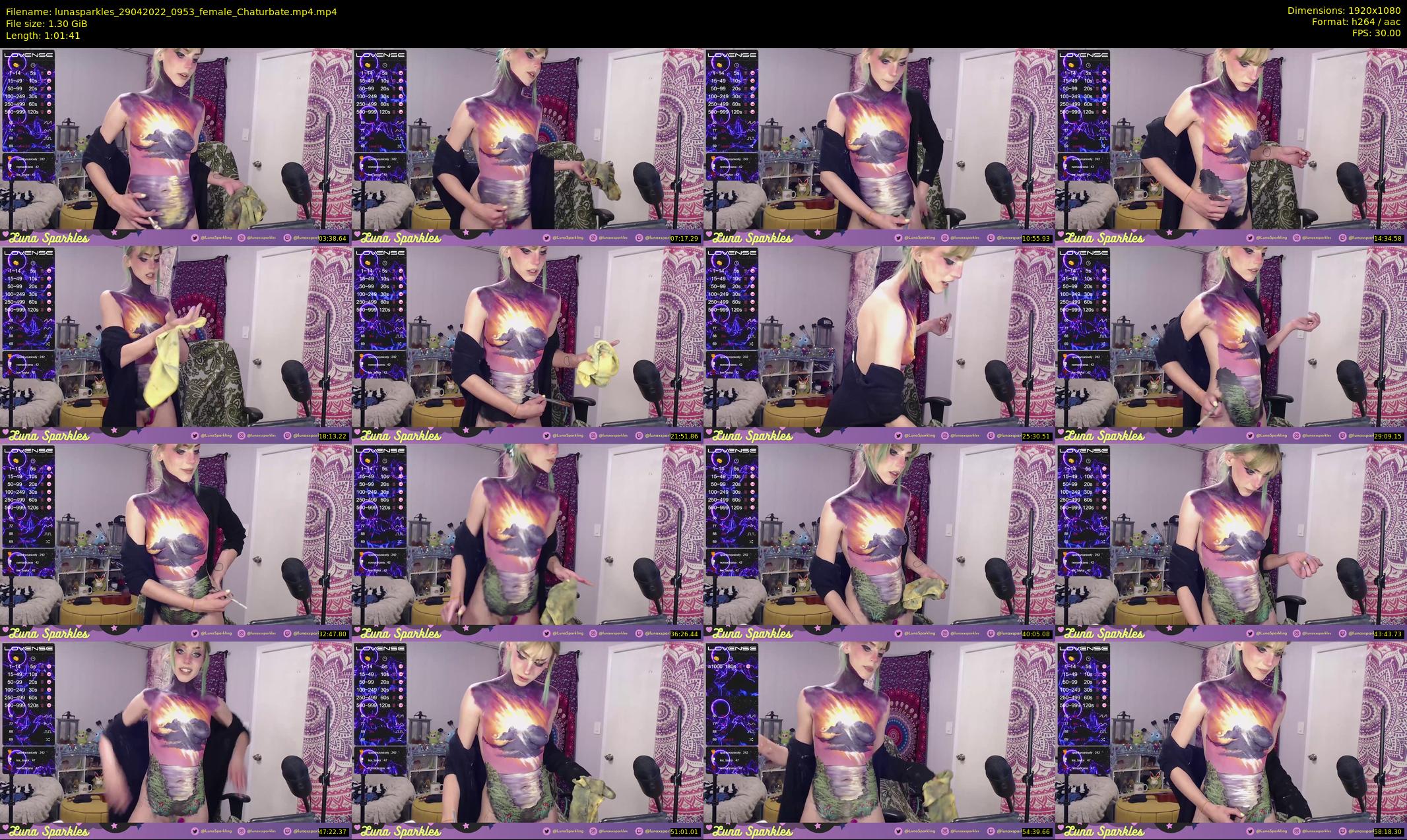 lunasparkles — 62 minute Chaturbate female cam show recording, 1080p, Apr 29, 2022