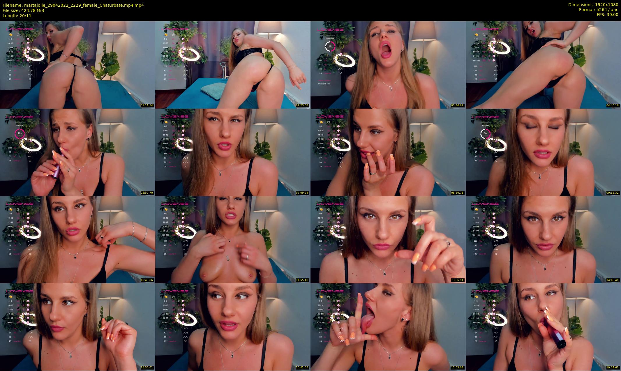 martajolie — 21 minute Chaturbate female cam show recording, 1080p, Apr 29, 2022