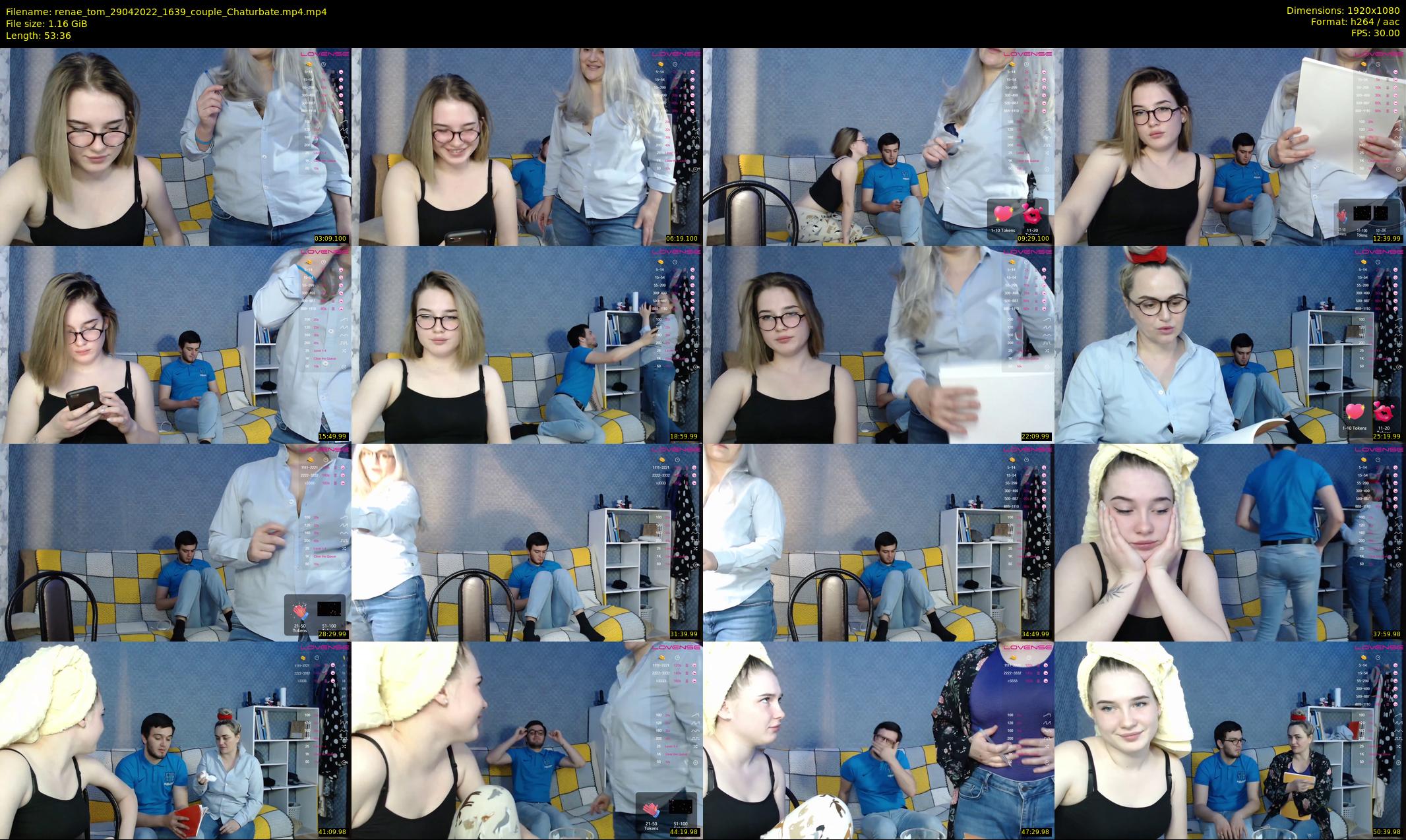 renae_tom — 54 minute Chaturbate couple cam show recording, 1080p, Apr 29, 2022