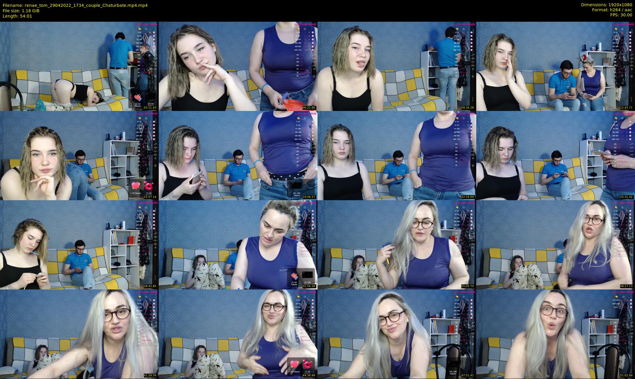 renae_tom — 55 minute Chaturbate couple cam show recording, 1080p, Apr 29, 2022