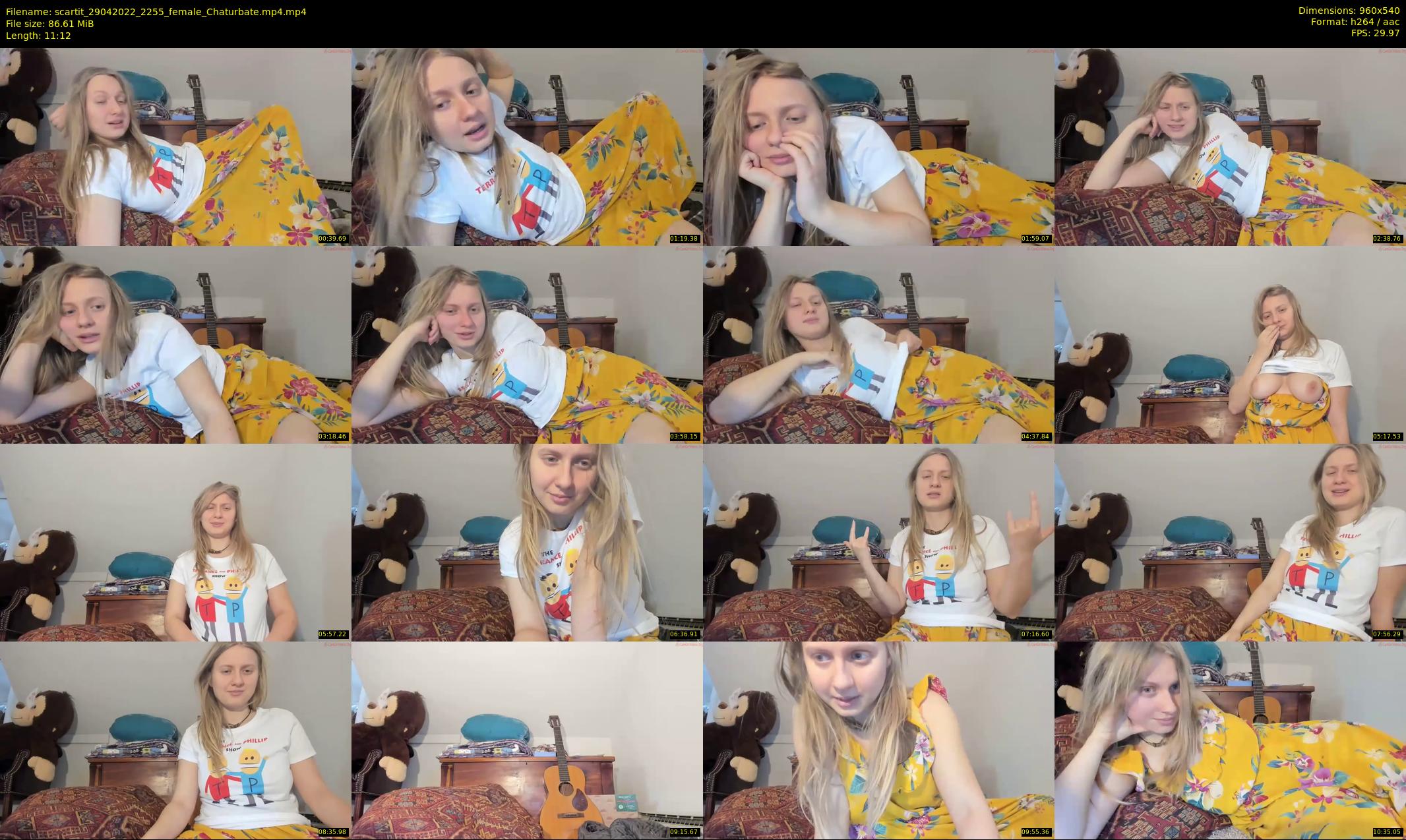 scartit — 12 minute Chaturbate female cam show recording, 480p, Apr 29, 2022