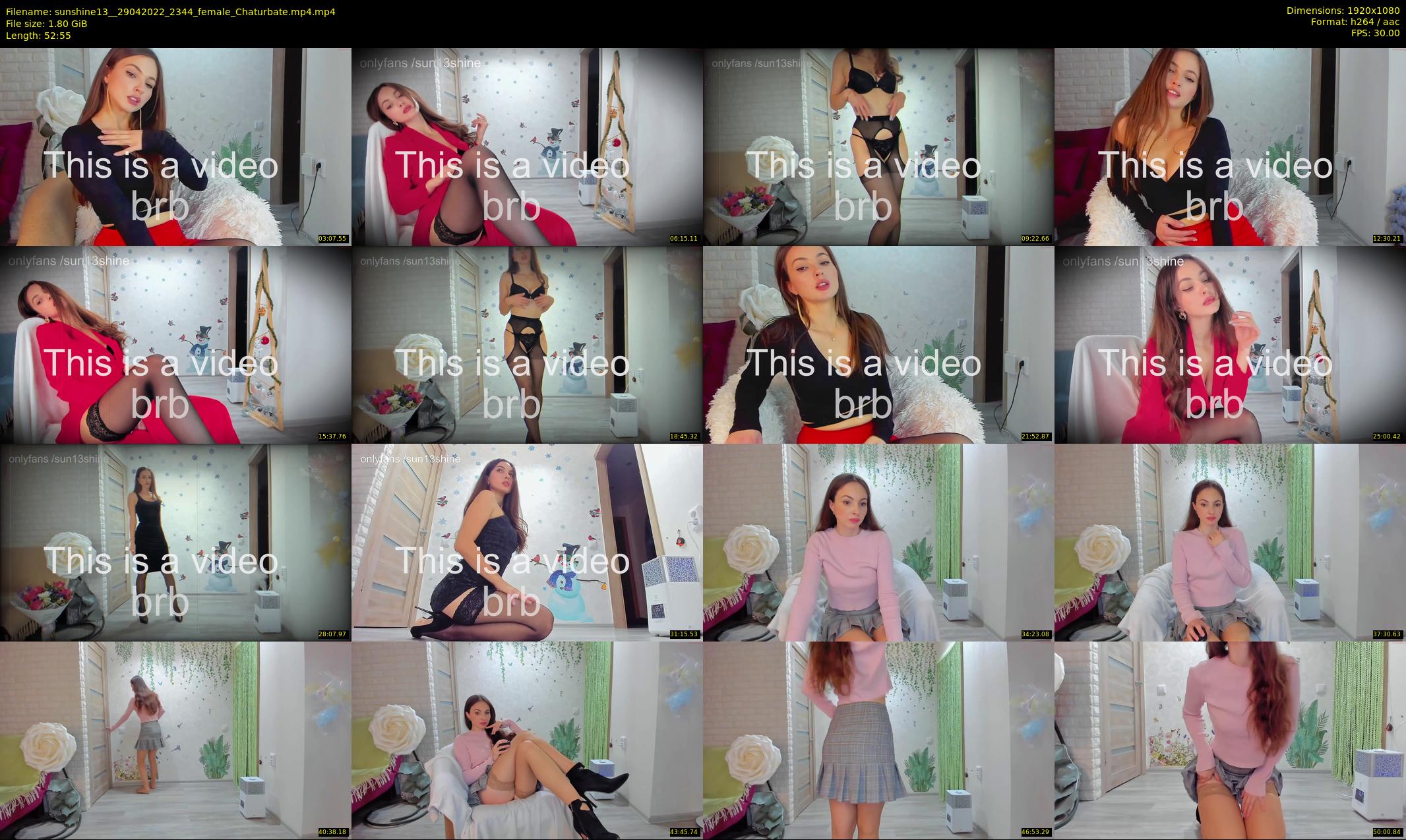 sunshine13_ — 53 minute Chaturbate female cam show recording, 1080p, Apr 29, 2022